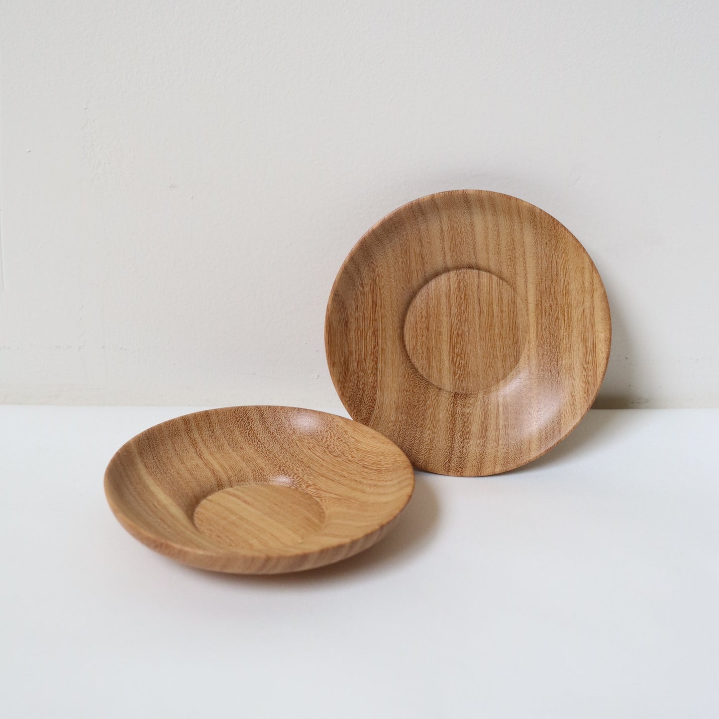 SET OF 2 HANDTURNED SMALL PLATE