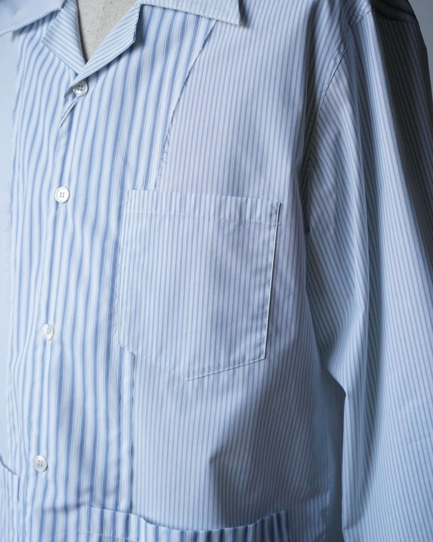 S50DT0047 PATCHWORK STRIPE SHIRT