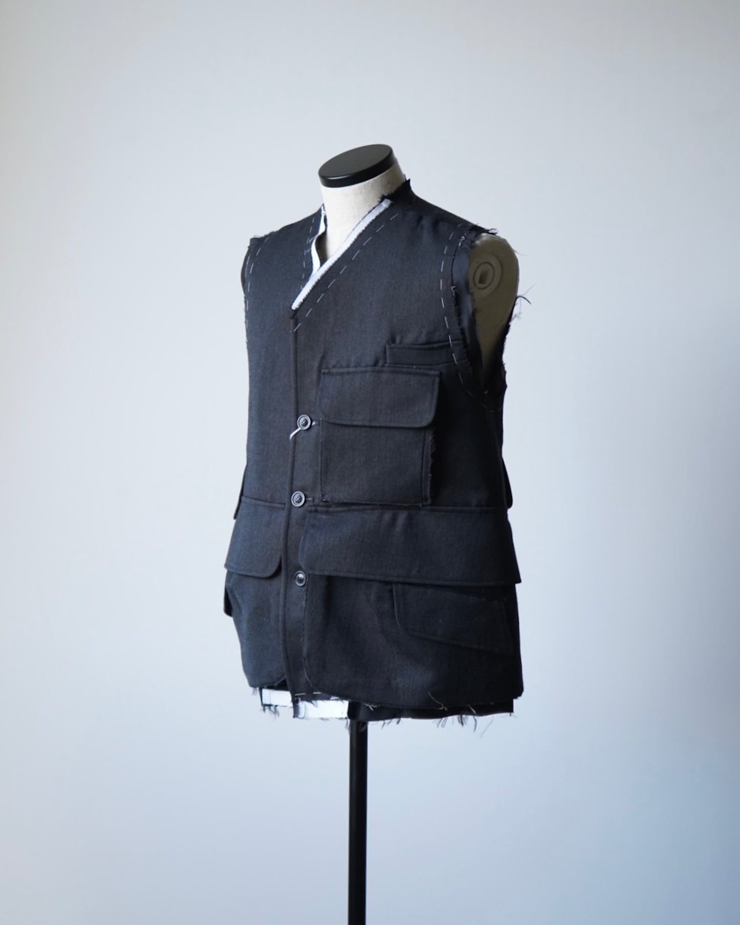 S50FB0109 SLEEVELESS WOOL JACKET