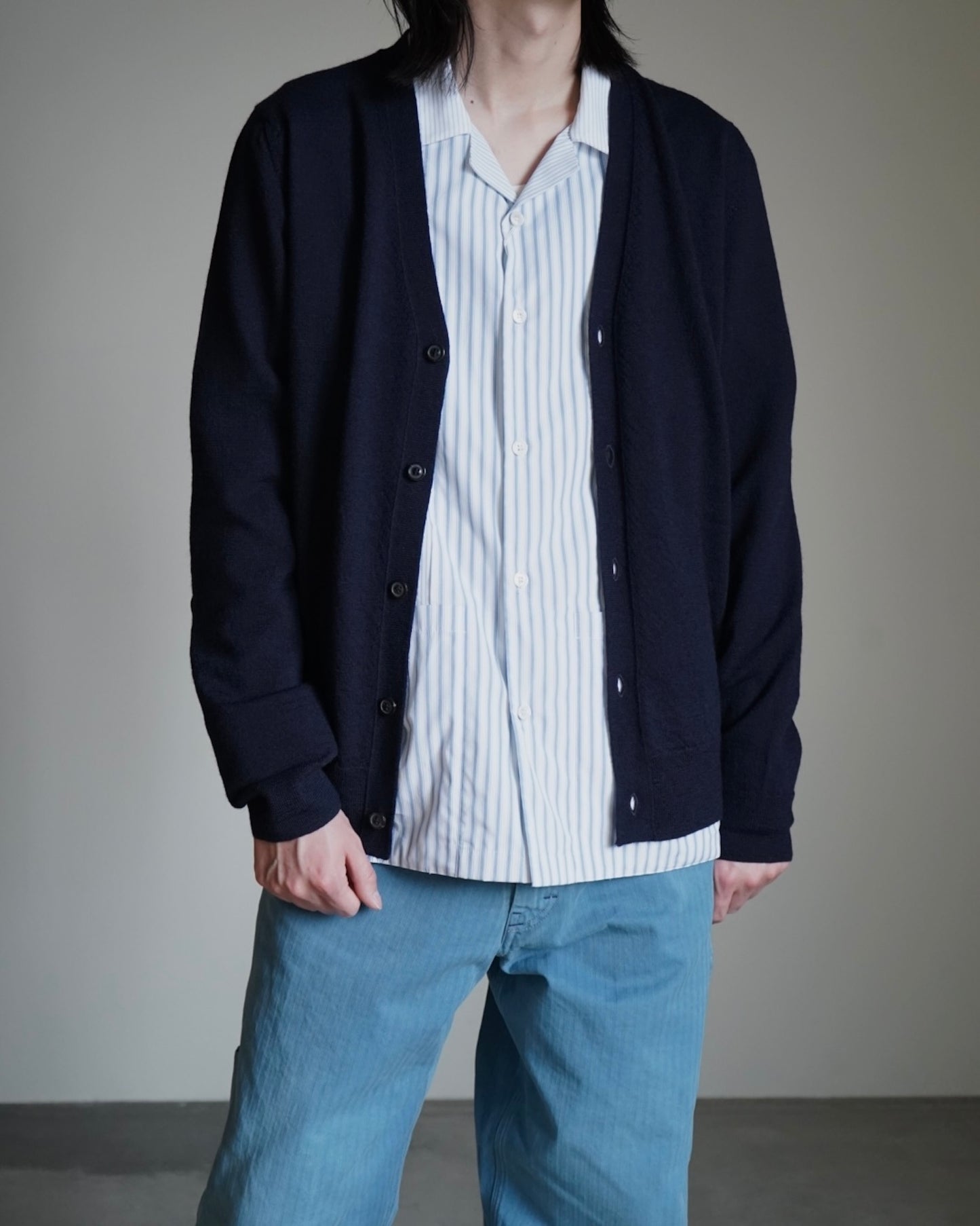 S50HP0027 ELBOW PATCH WOOL CARDIGAN