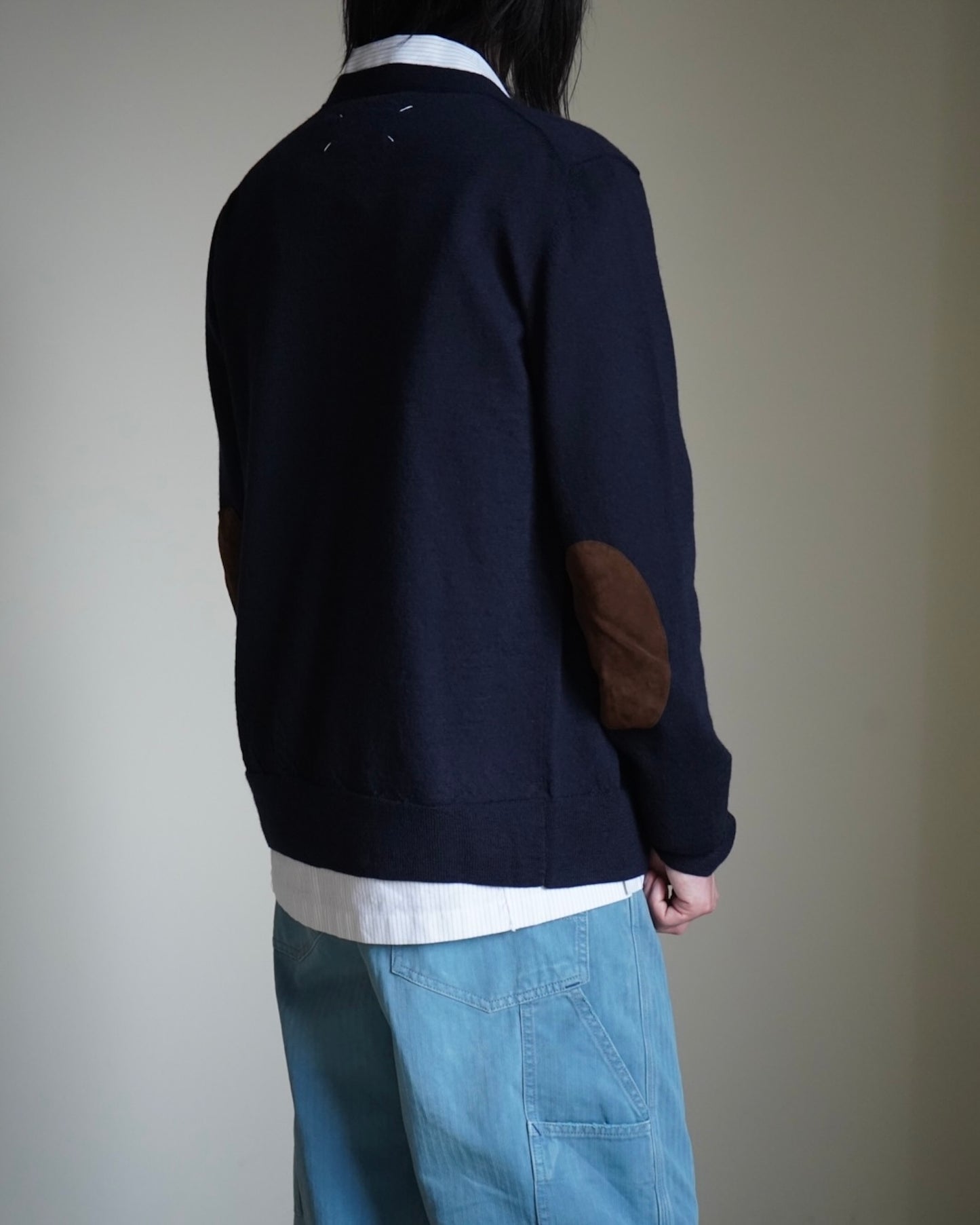 S50HP0027 ELBOW PATCH WOOL CARDIGAN