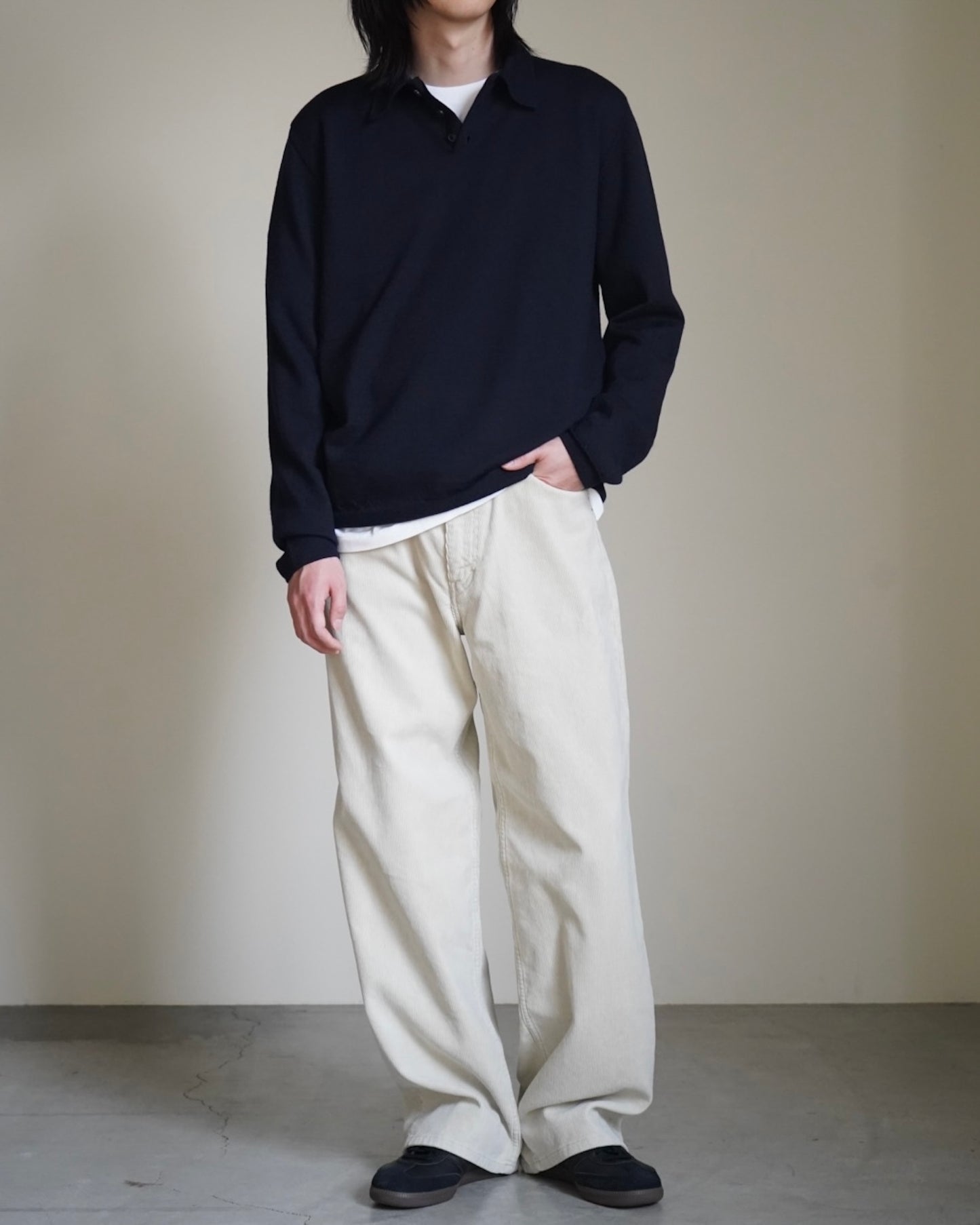 S50GL0061 ELBOW PATCH WOOL POLO