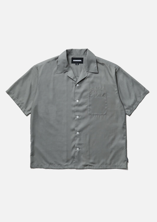 SOLID COLLAR HAWAIAN SHIRT SS