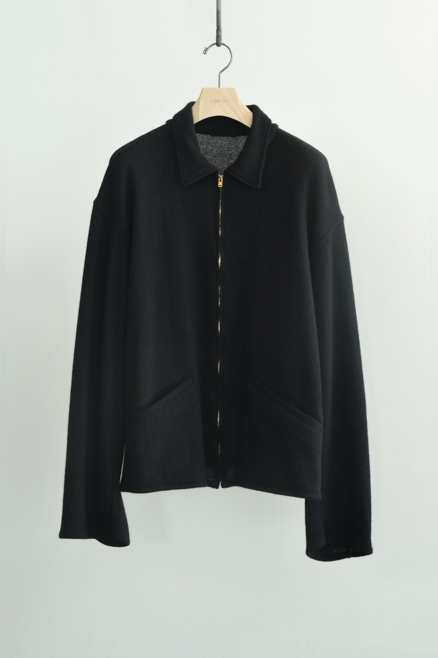 カシミヤ和紙 ジップショートジャケット