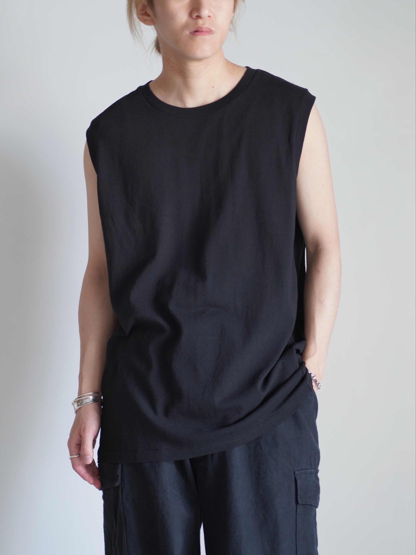 ウールメッシュ ノースリーブ