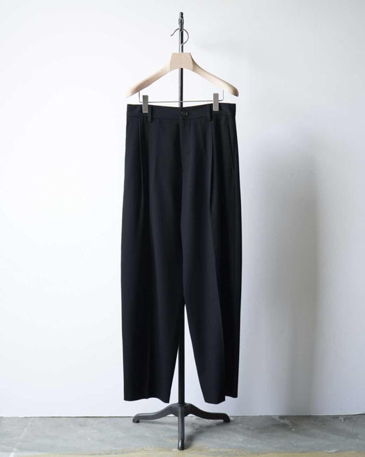 DOUBLE PLEATED WIDE PANTS