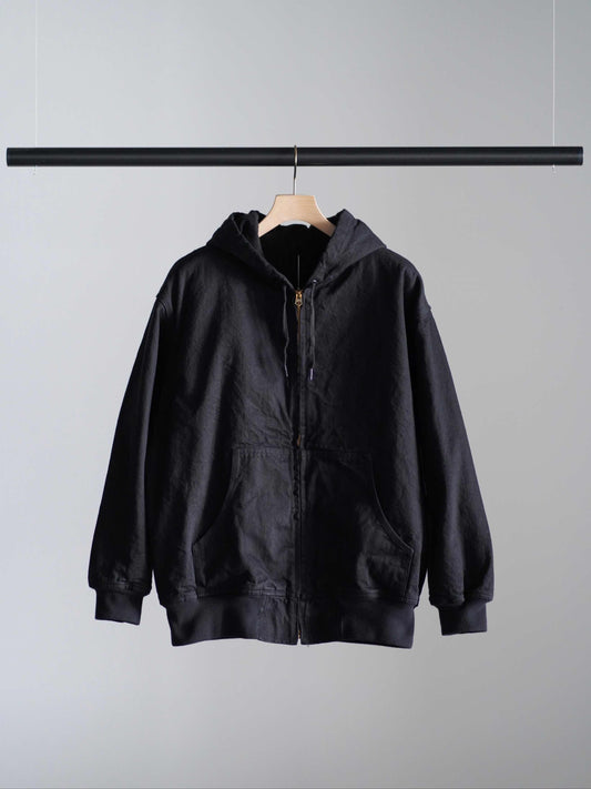ブラックデニム ジップパーカ