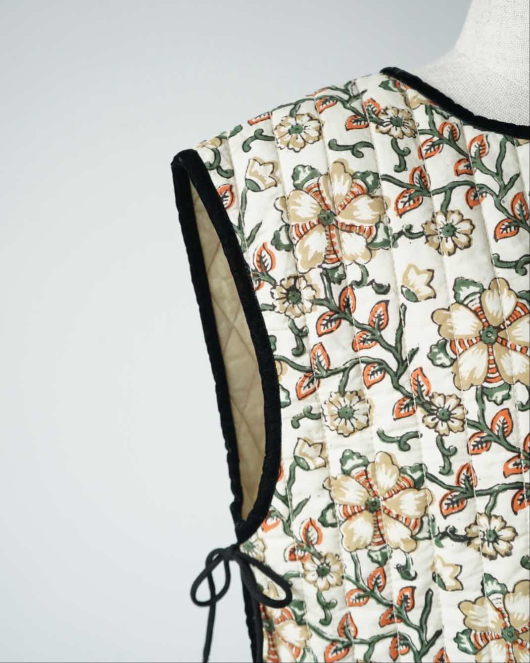 BLOCK PRINT QUILTED VEST