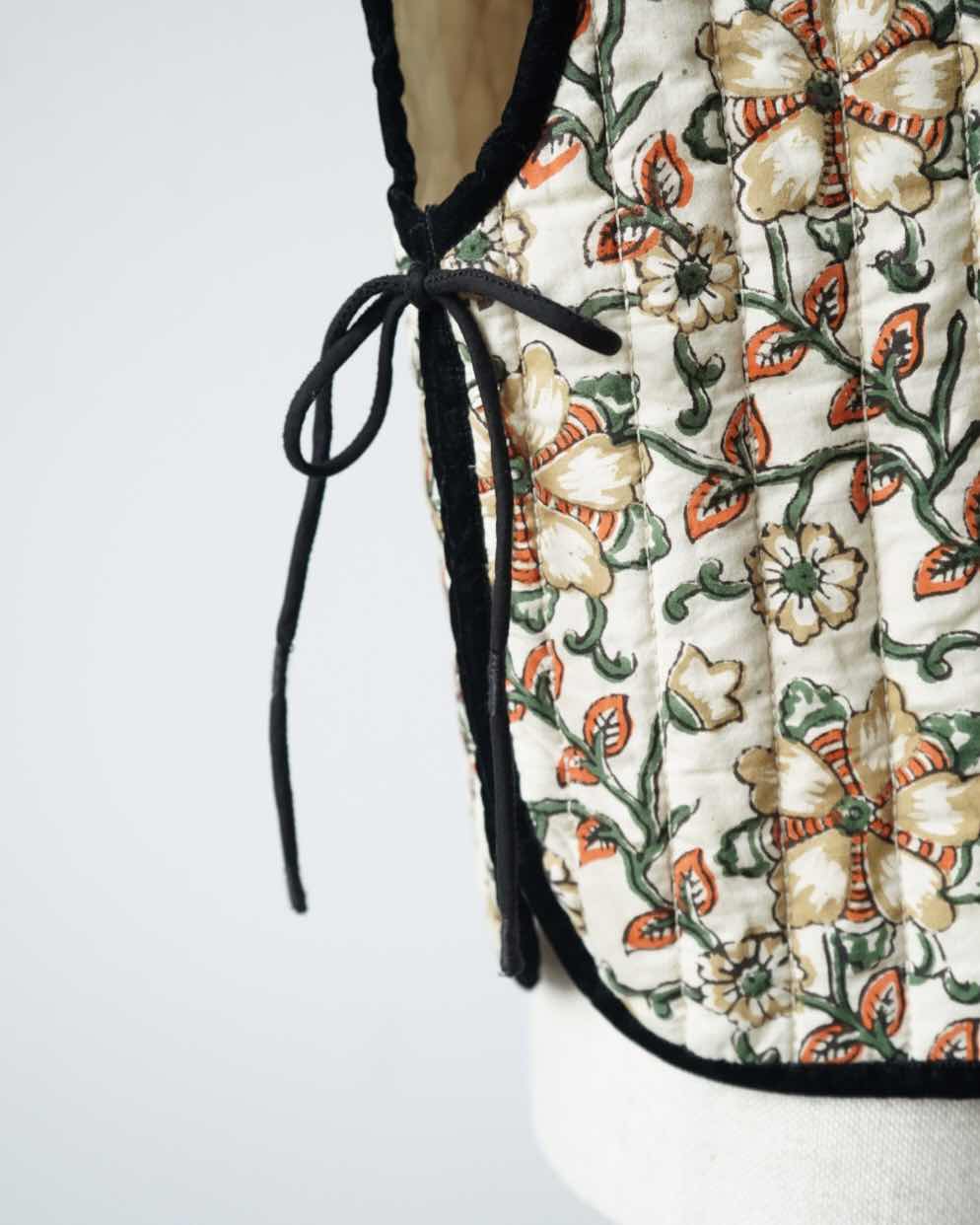 BLOCK PRINT QUILTED VEST