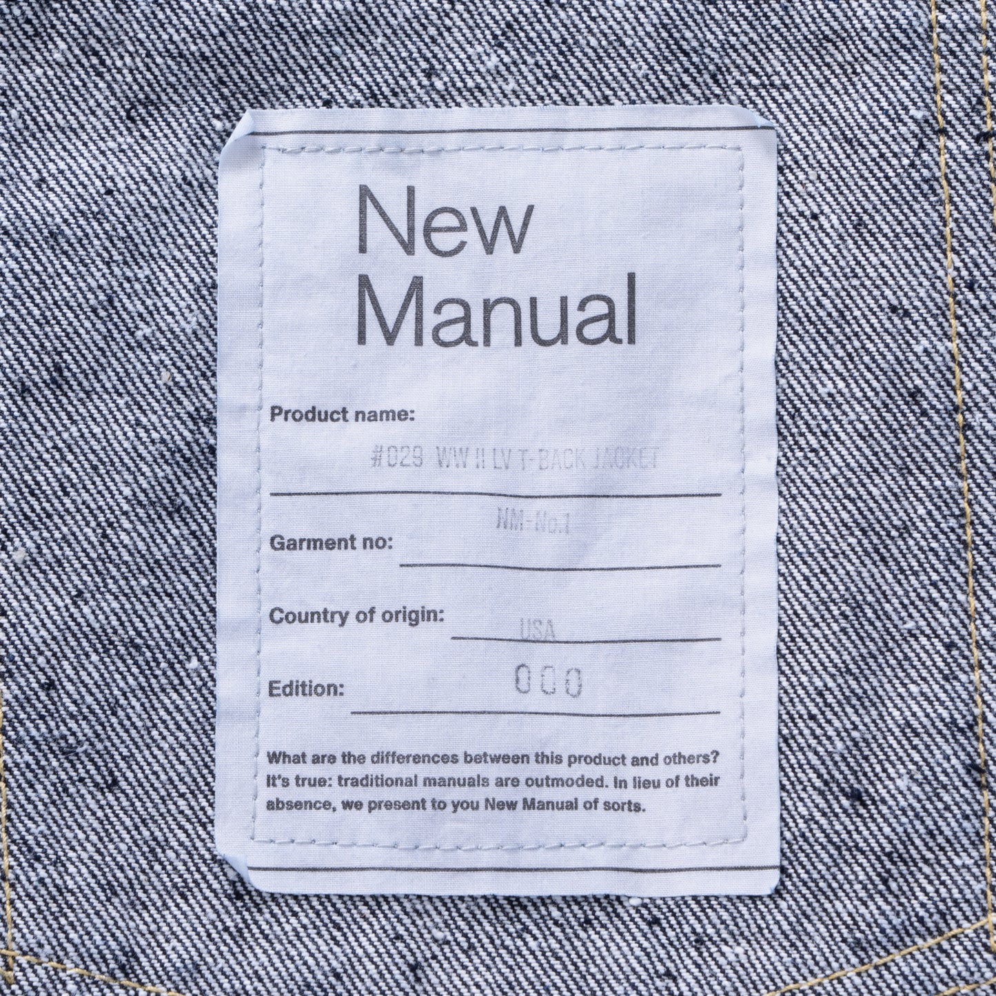 029 WWII LV T-BACK JACKET