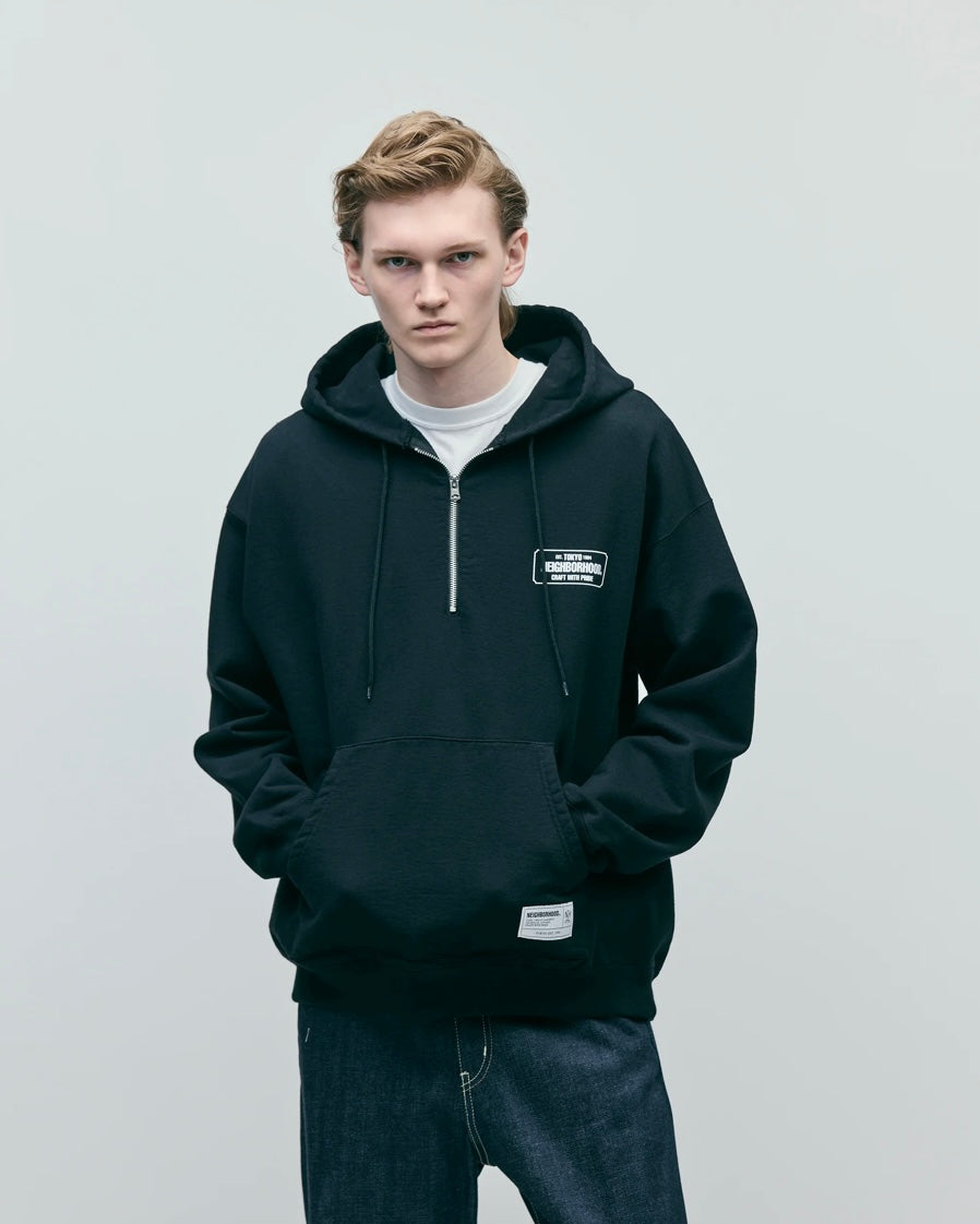 CLASSIC SWEAT HALF ZIP HOODIE LS