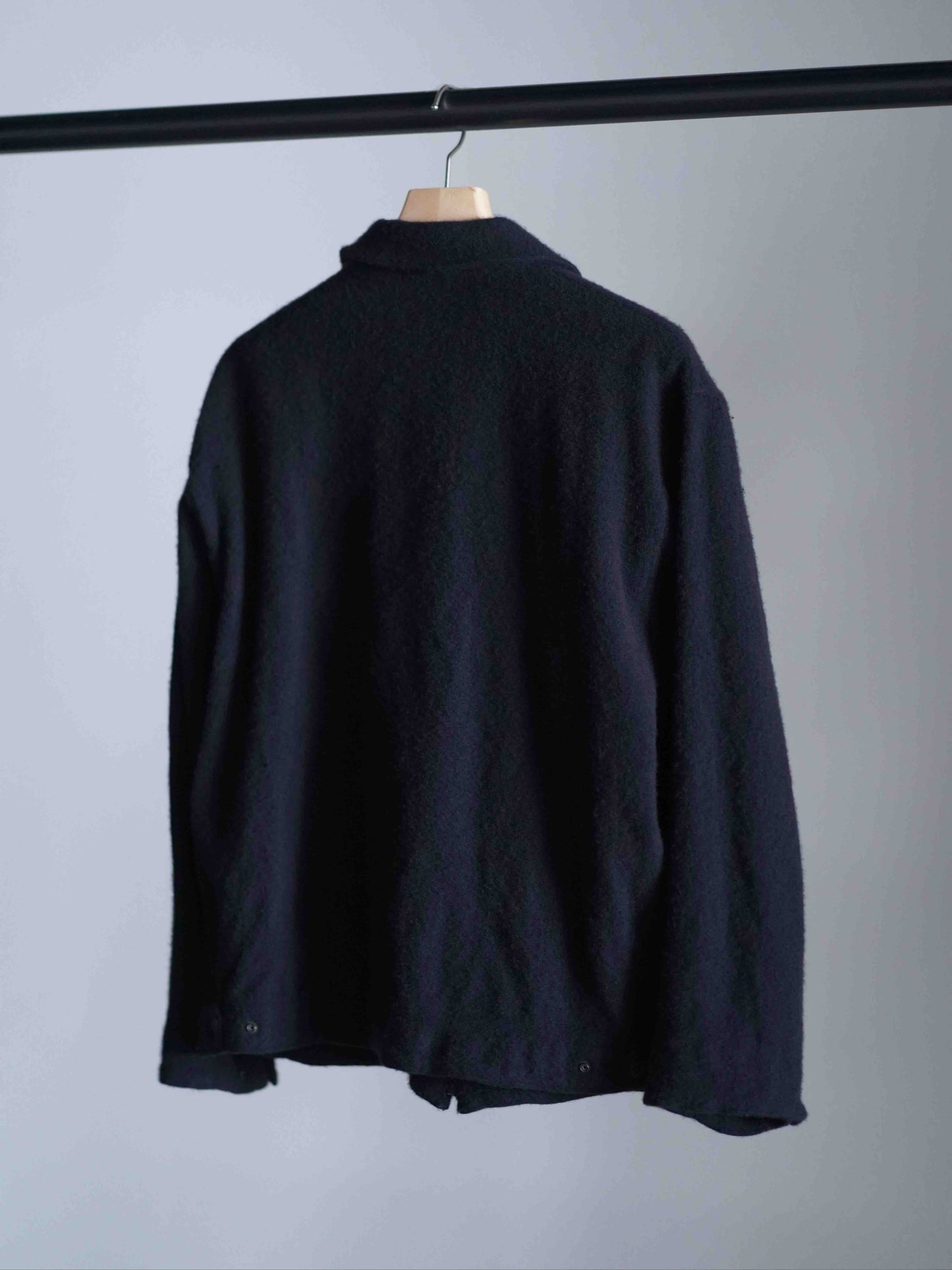 縮絨ウール ジップショートジャケット