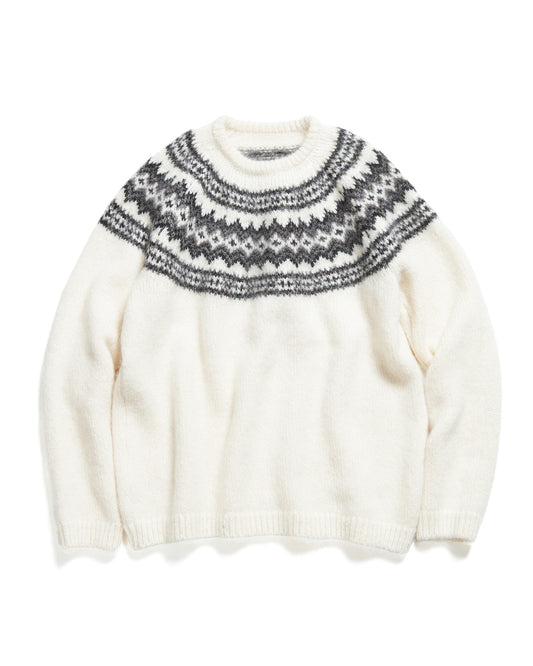 MOHAIR NORDIC CREWNECK KNIT