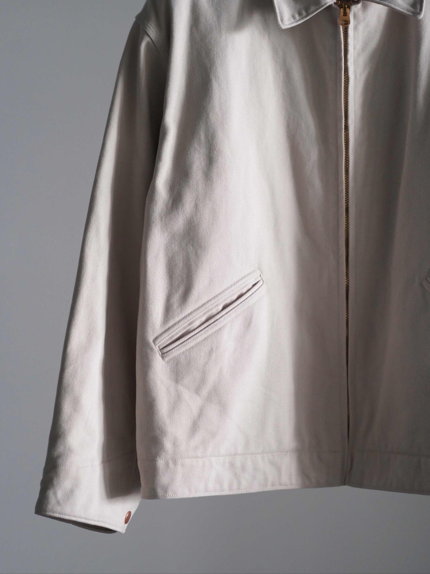 コットンツイル ジップショートジャケット