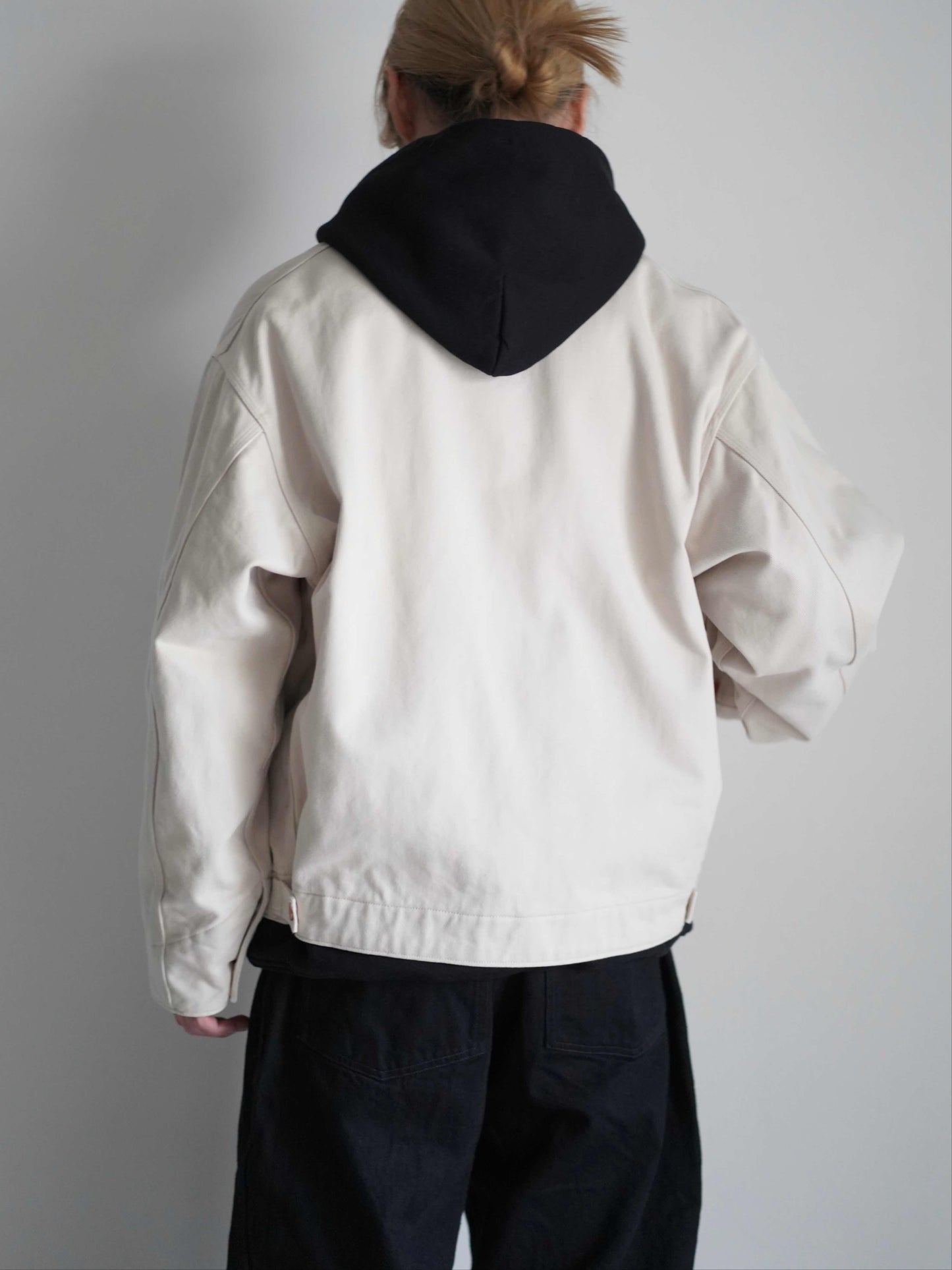 コットンツイル ジップショートジャケット