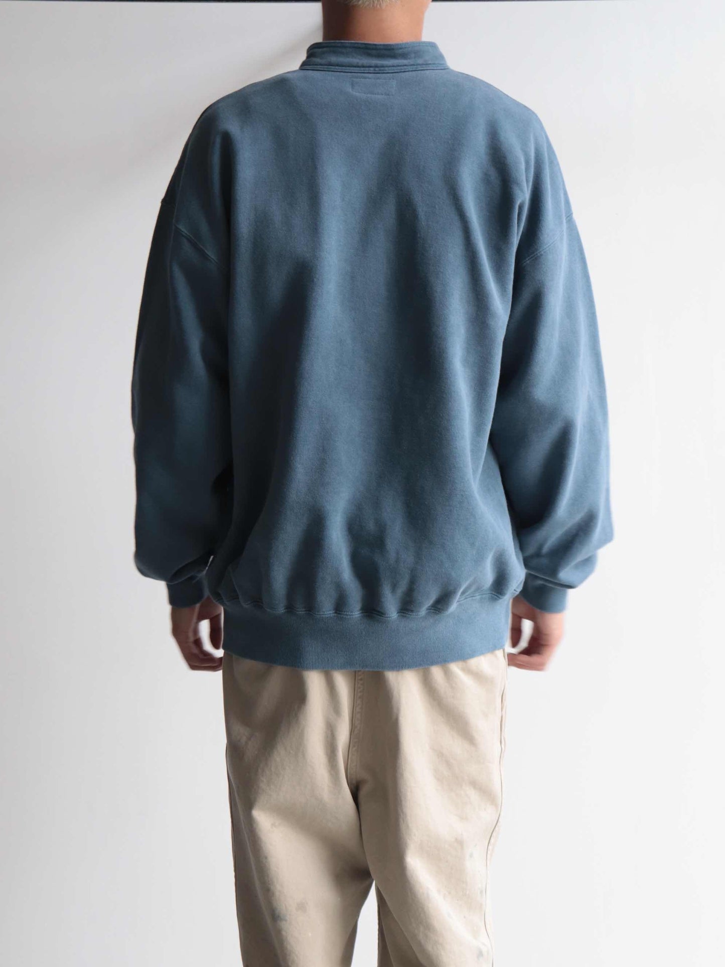 VOIL HENLEY NECK PIGMENT DYE