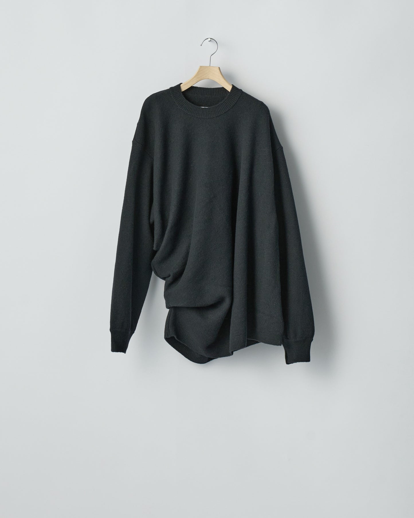 EXTRA FINE WOOL KNIT DEFORMED LS