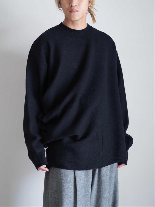 EXTRA FINE WOOL KNIT DEFORMED LS
