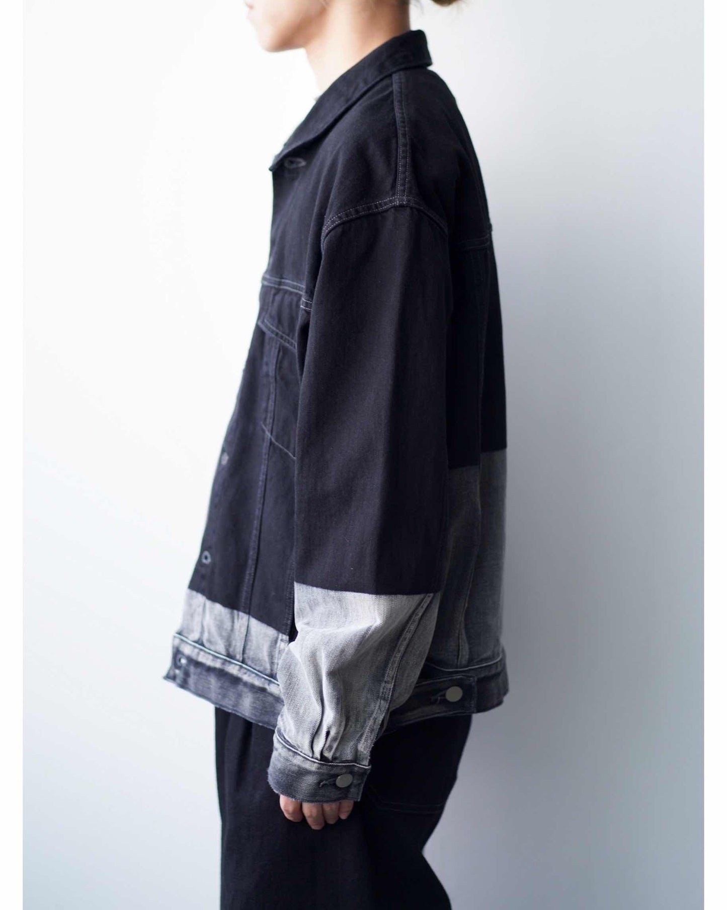 LASER PROCESSED DENIM TROCKER JACKET