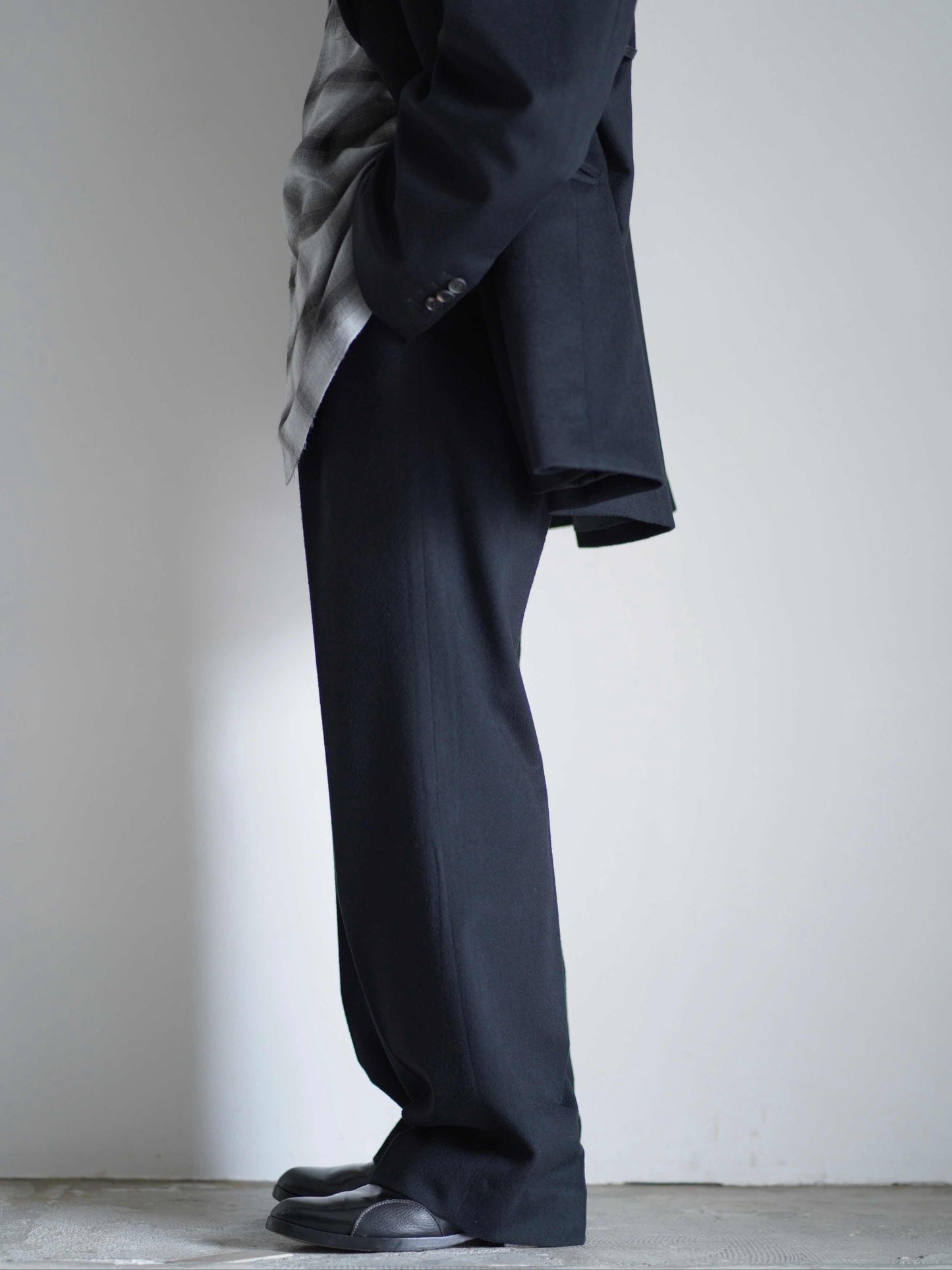 W/CA BEAVER STRAIGHT TROUSERS