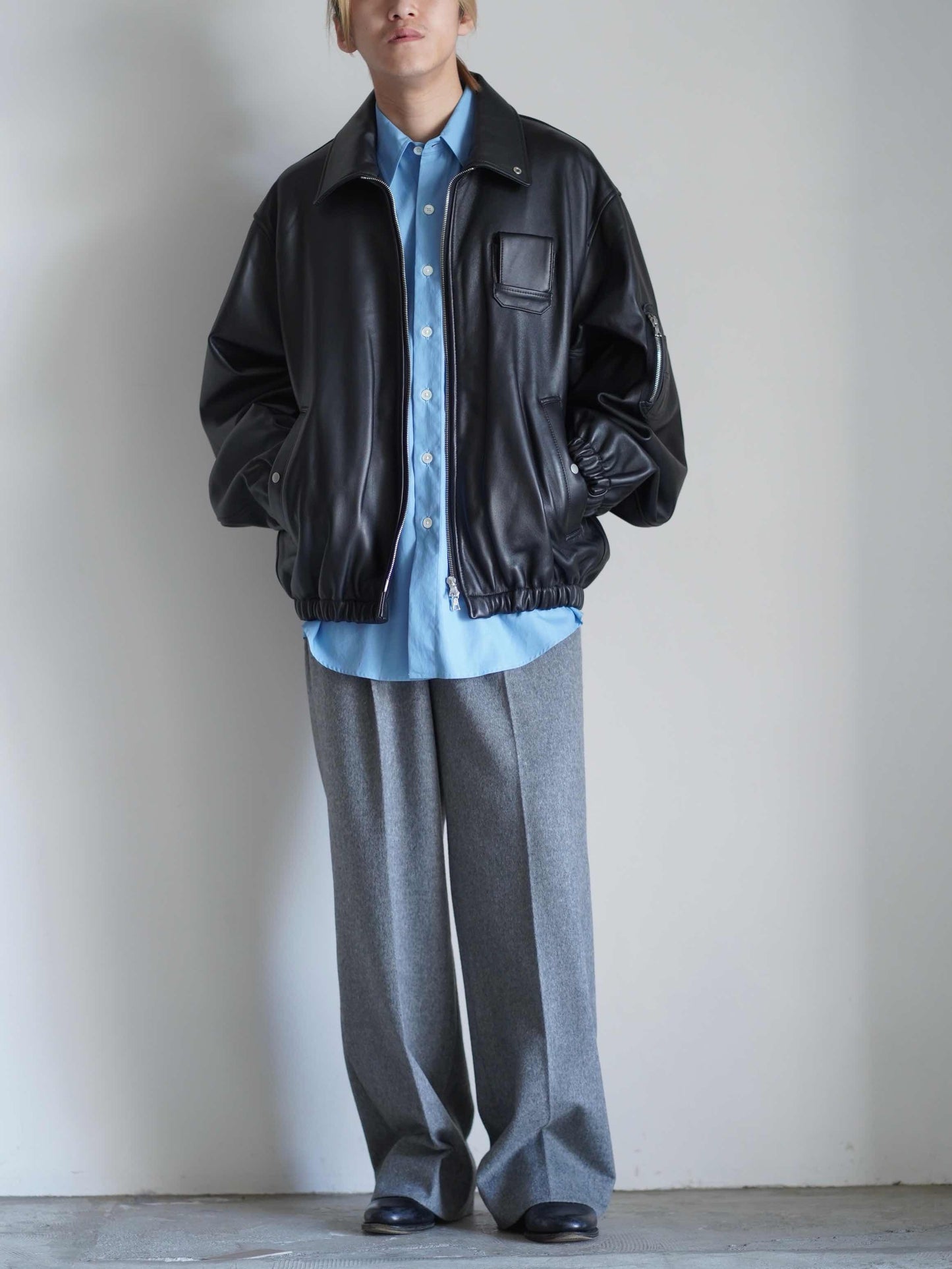 W/CA BEAVER STRAIGHT TROUSERS