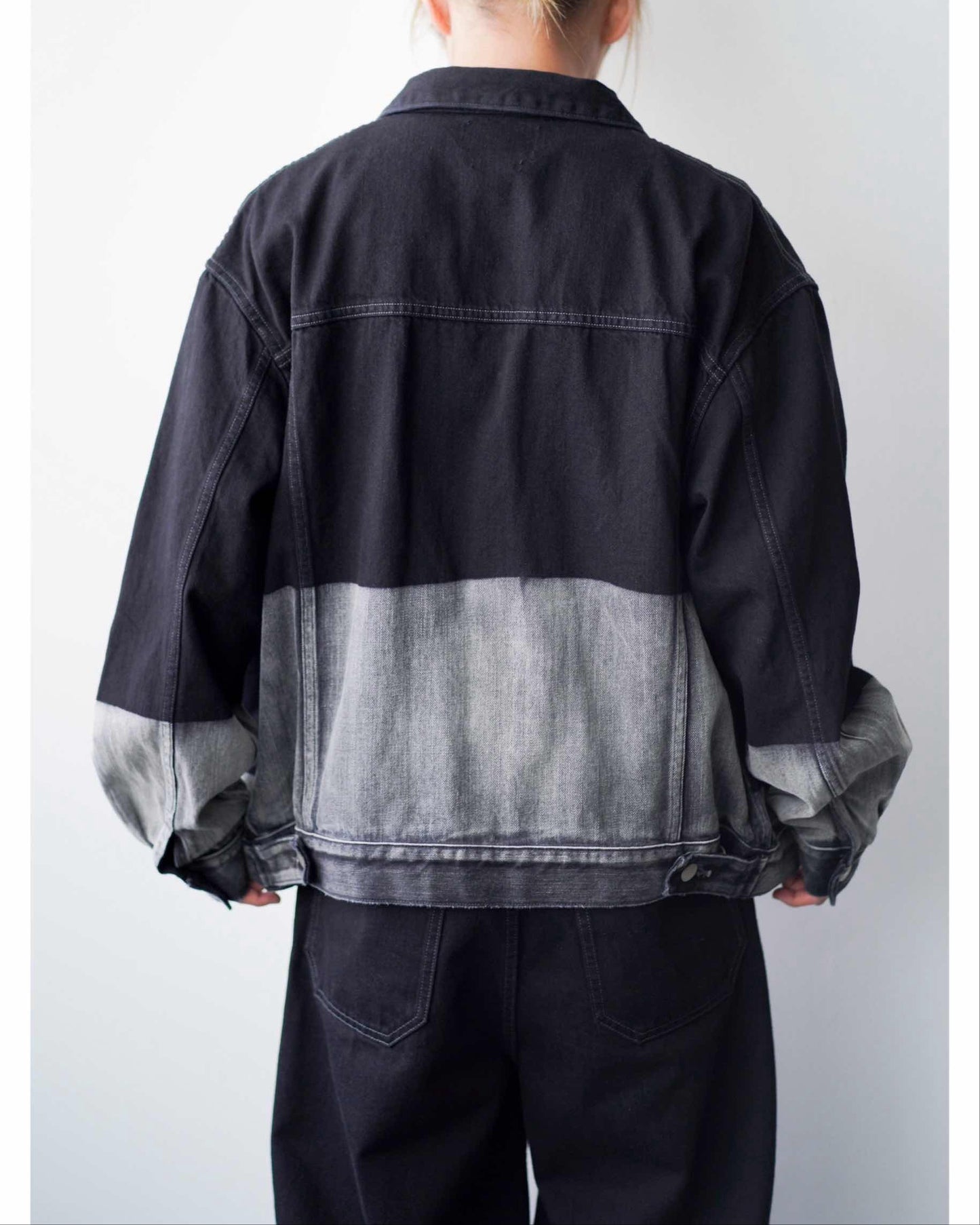 LASER PROCESSED DENIM TROCKER JACKET