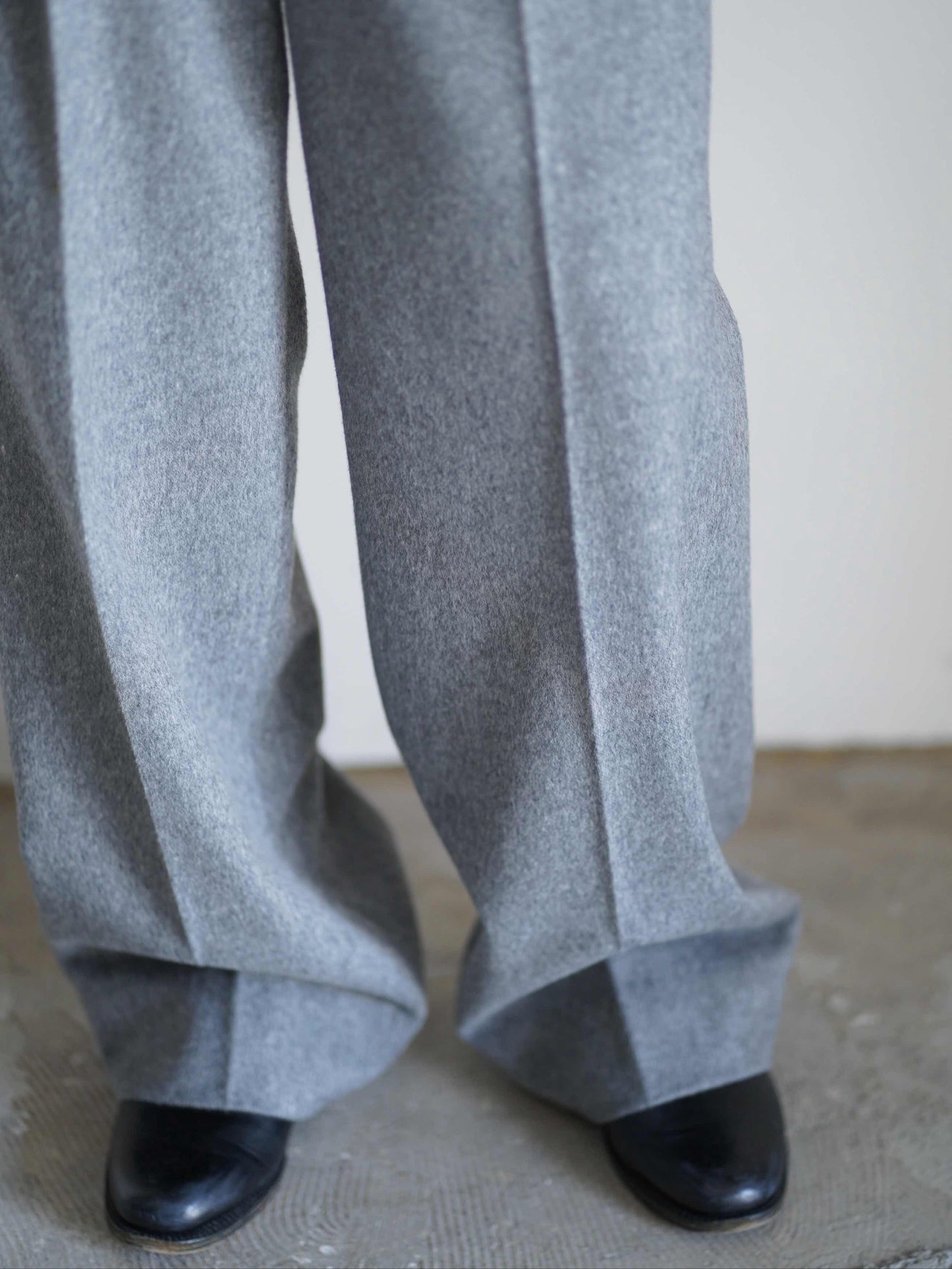 W/CA BEAVER STRAIGHT TROUSERS