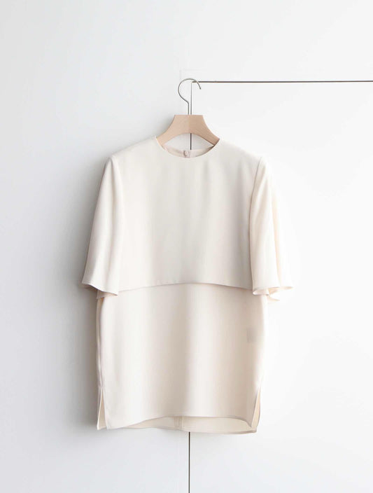 SATIN HALF-SLV TOP