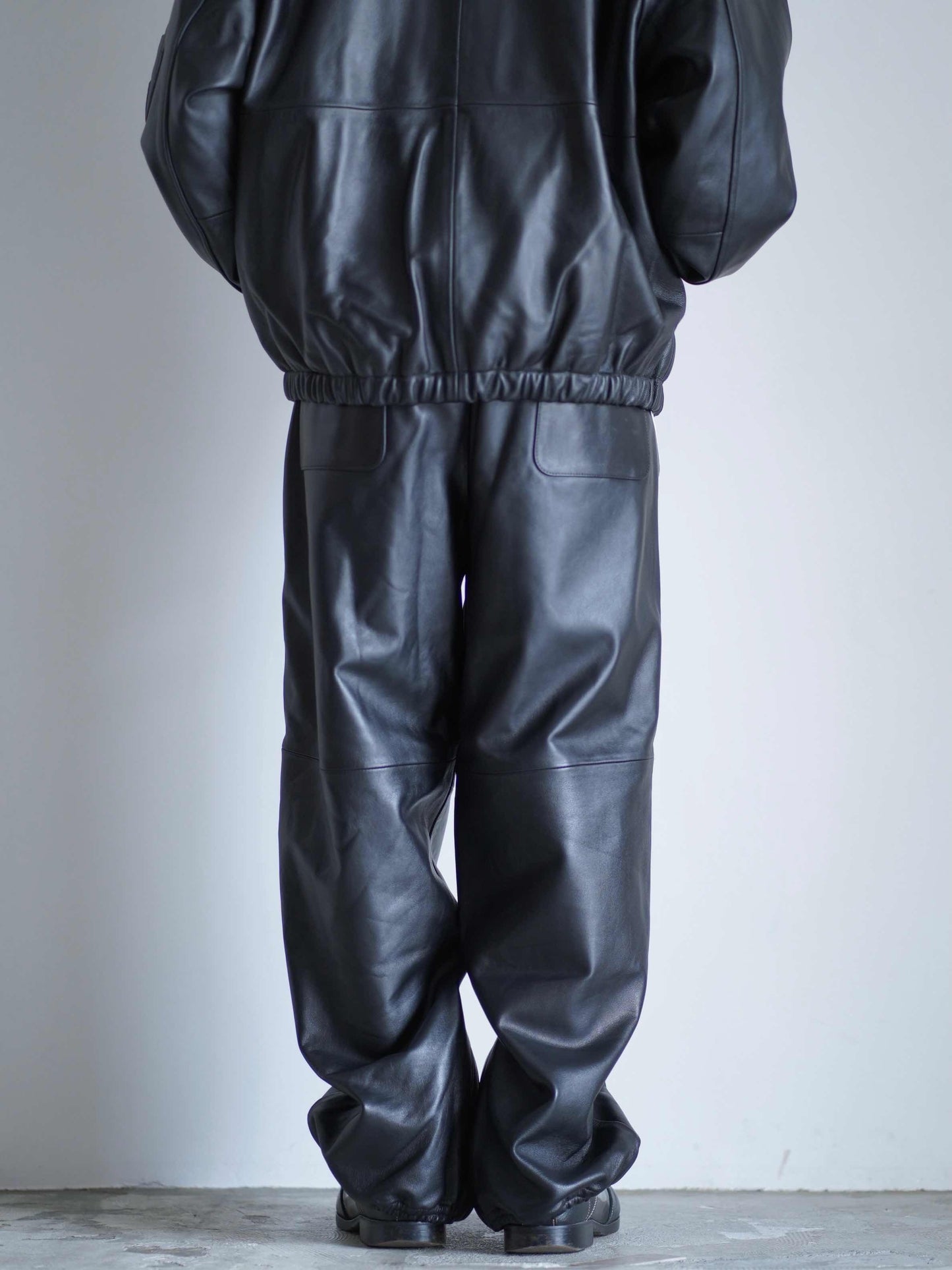 SHEEP LEATHER EASY TROUSERS