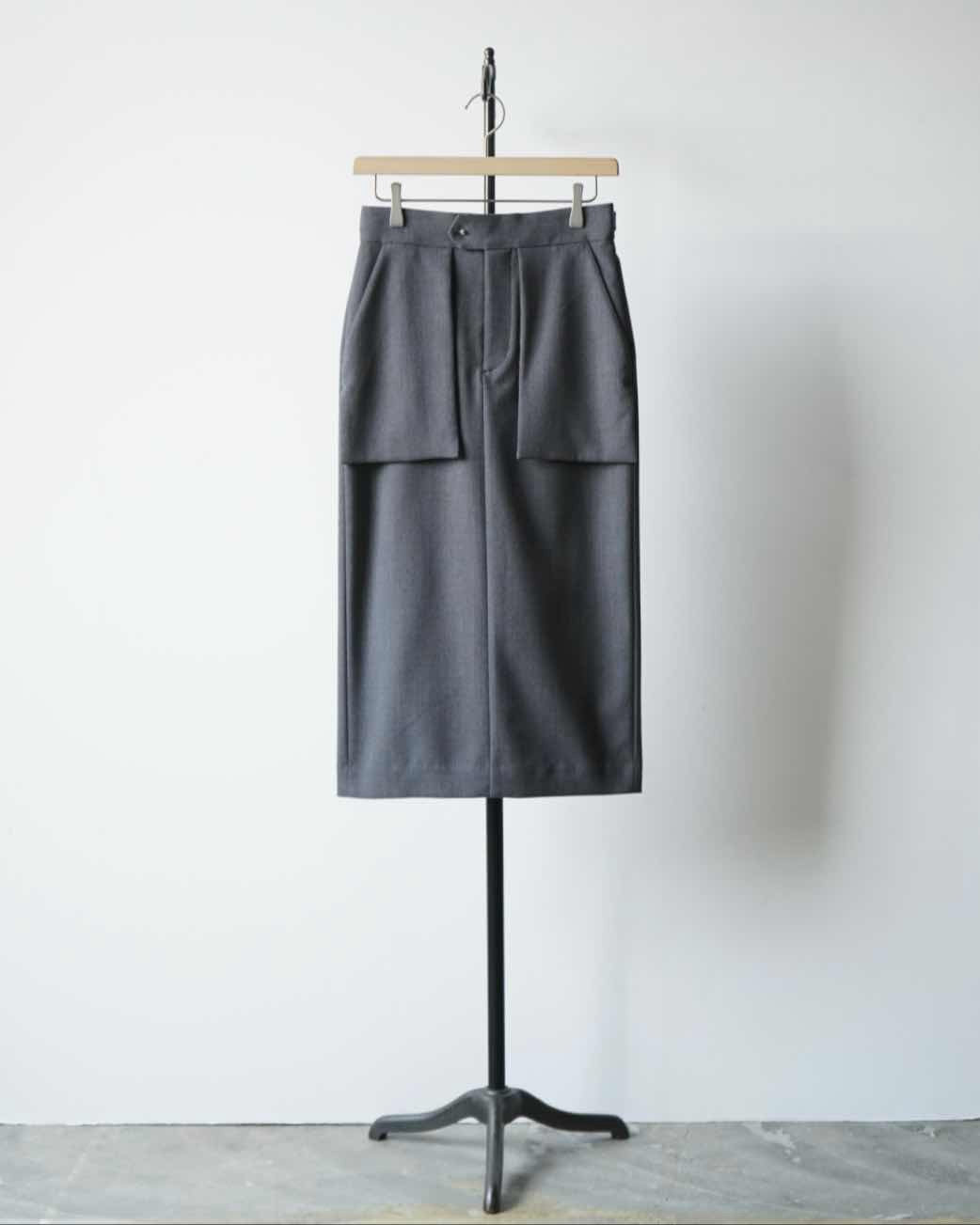 DOESKIN MIDI SKIRT
