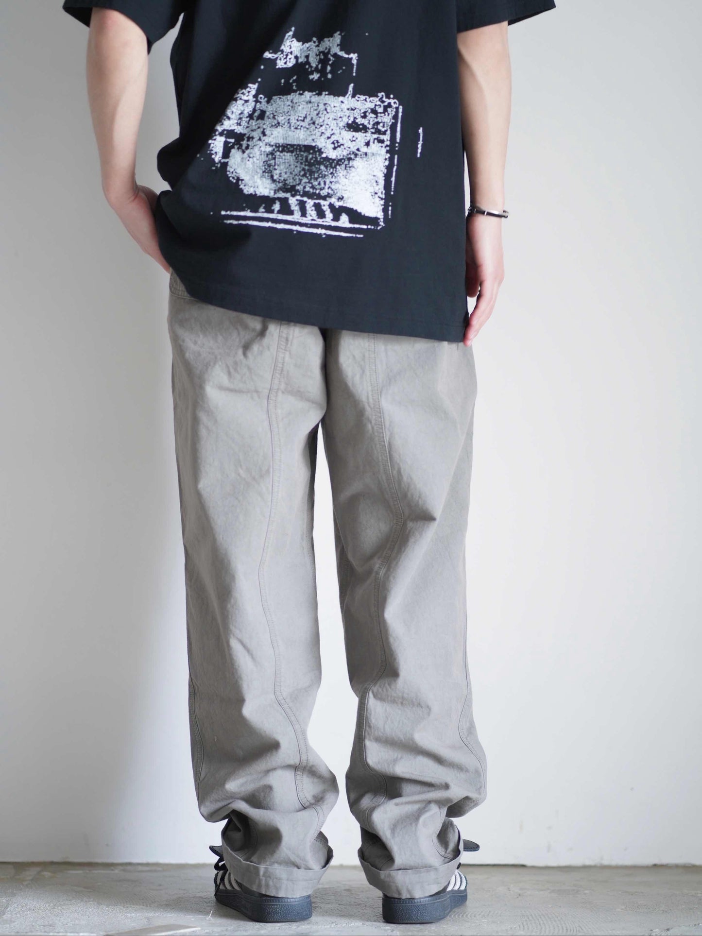 COTTON CASUAL PANTS CHARCOAL