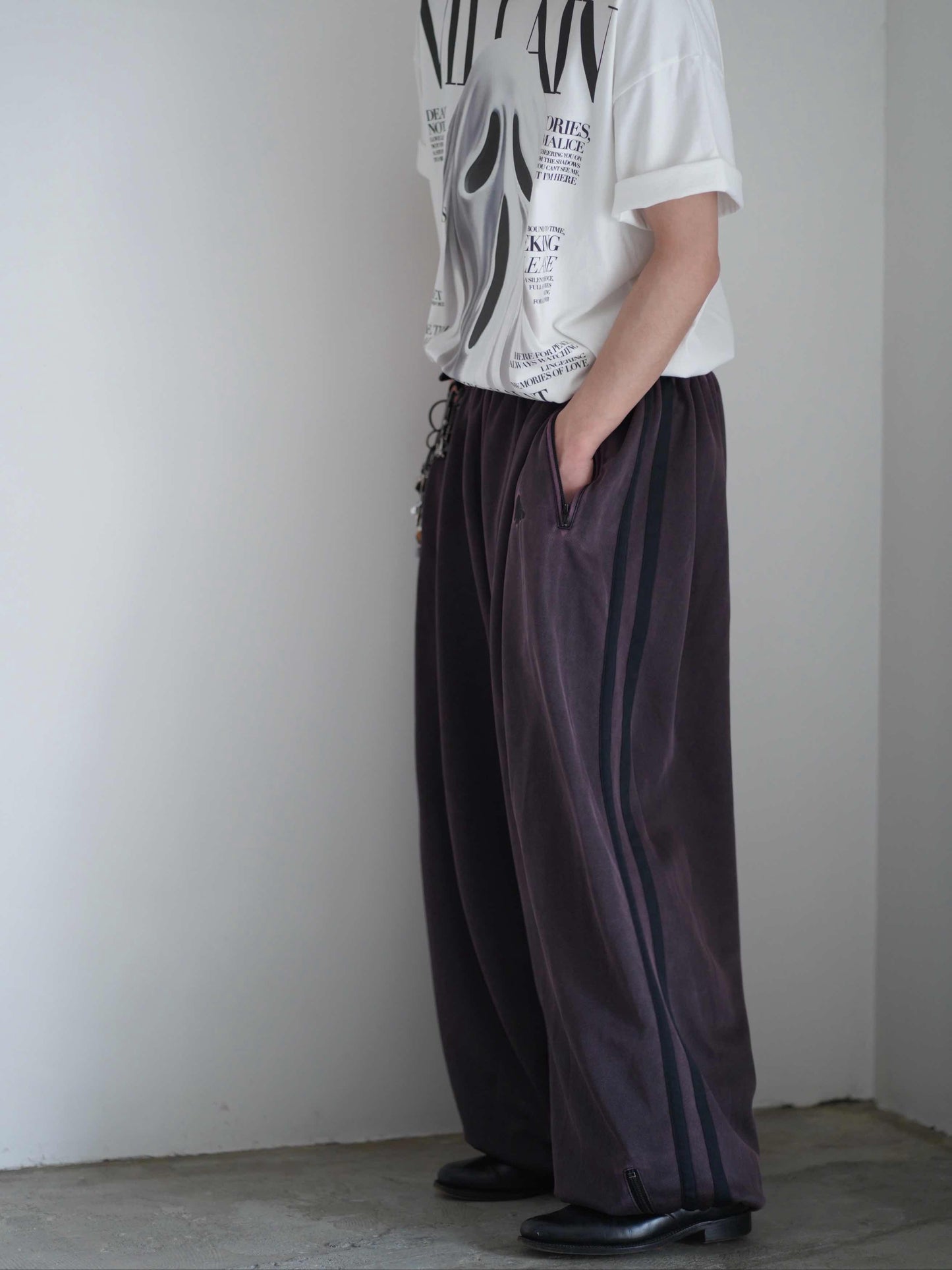 FADED BLACK TRACK PANTS