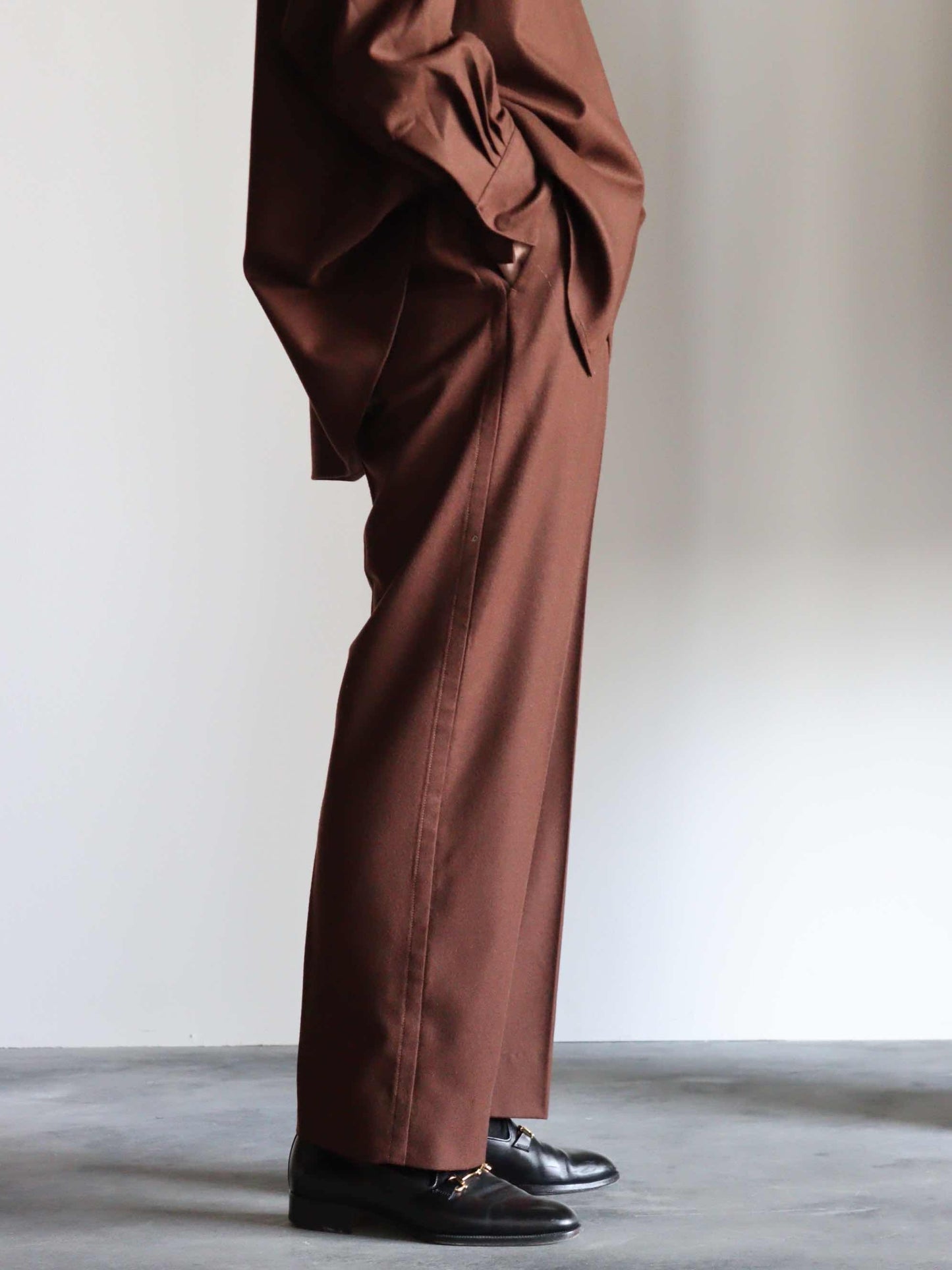 COVERED STRAIGHT FIT TROUSERS