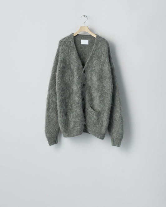 KID MOHAIR KNIT V NECK CARDIGAN