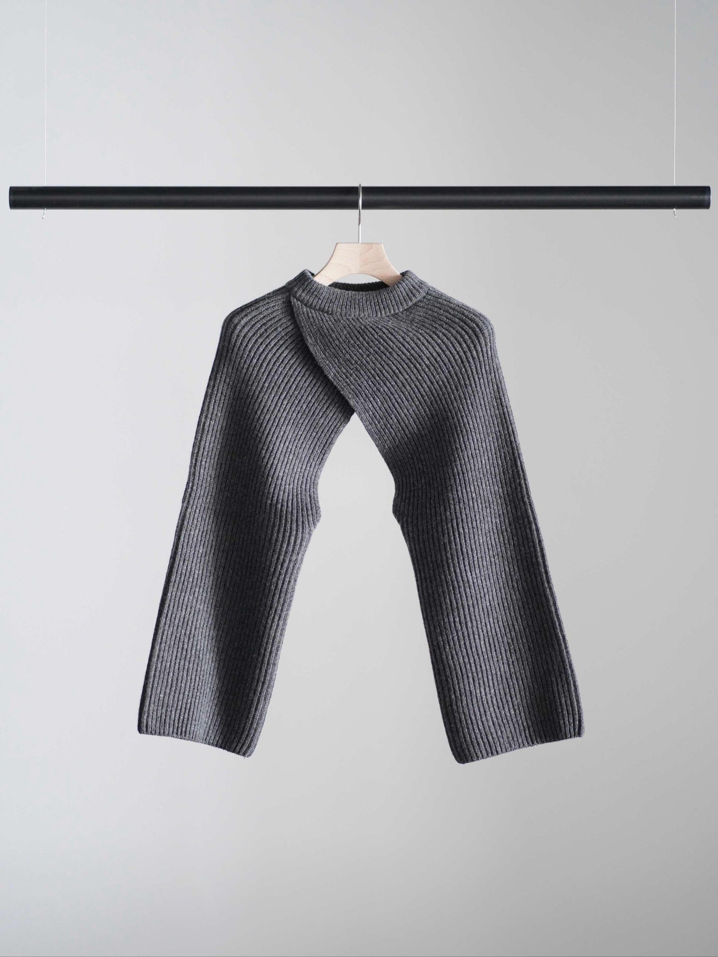 RIBBED KNIT WOOL SHRUG