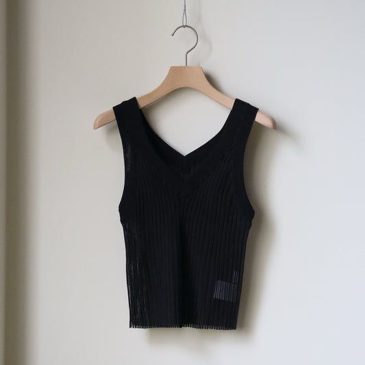 SHEER WIDE RIBBED SWEATER BUSTIER TOP