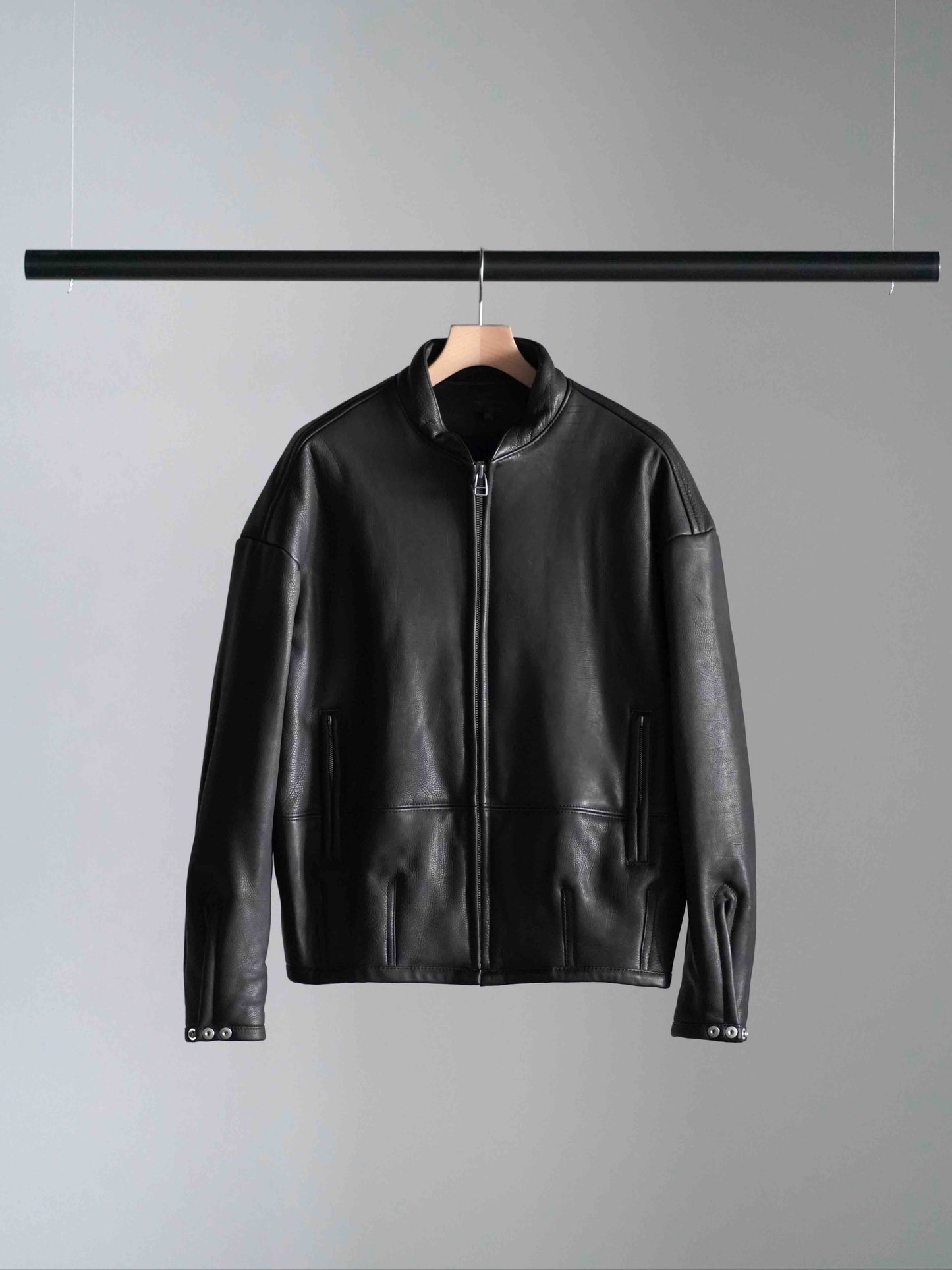 PADDED LEATHER BLOUSON