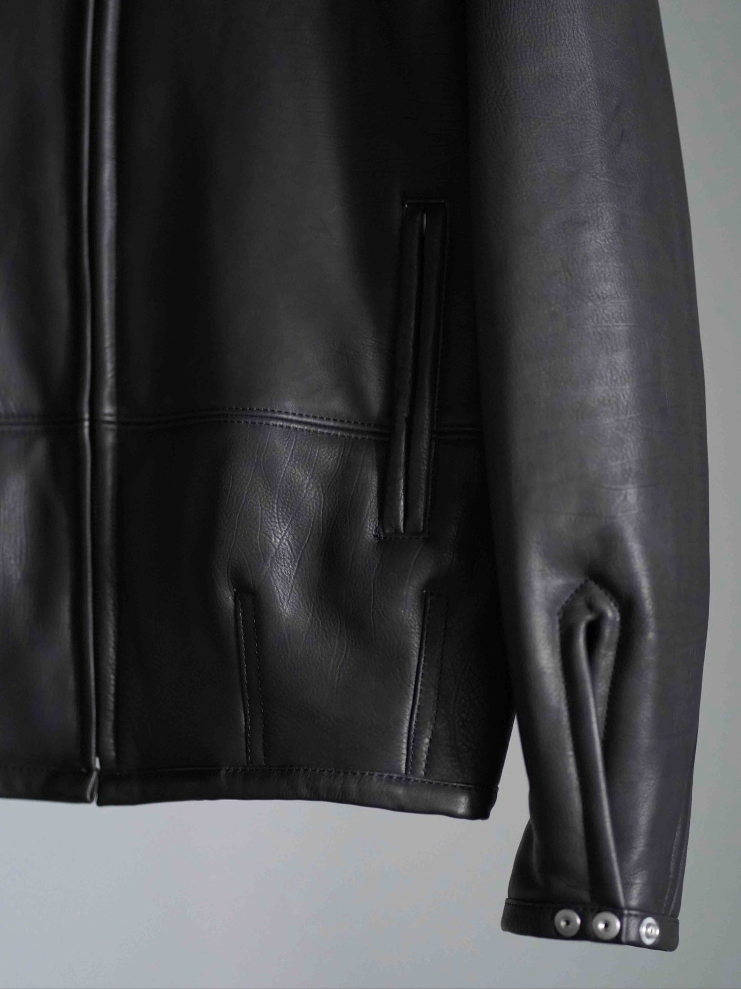 PADDED LEATHER BLOUSON