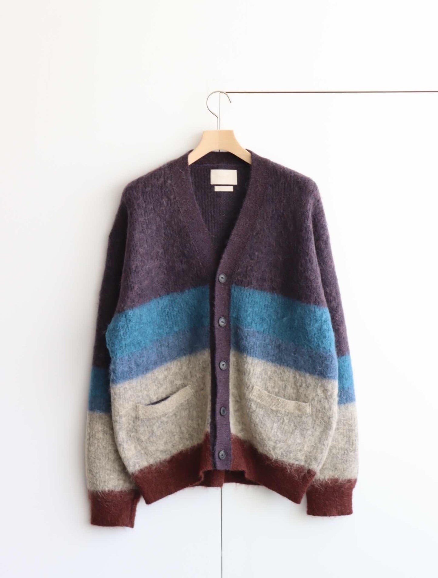 MOHAIR BORDER CARDIGAN