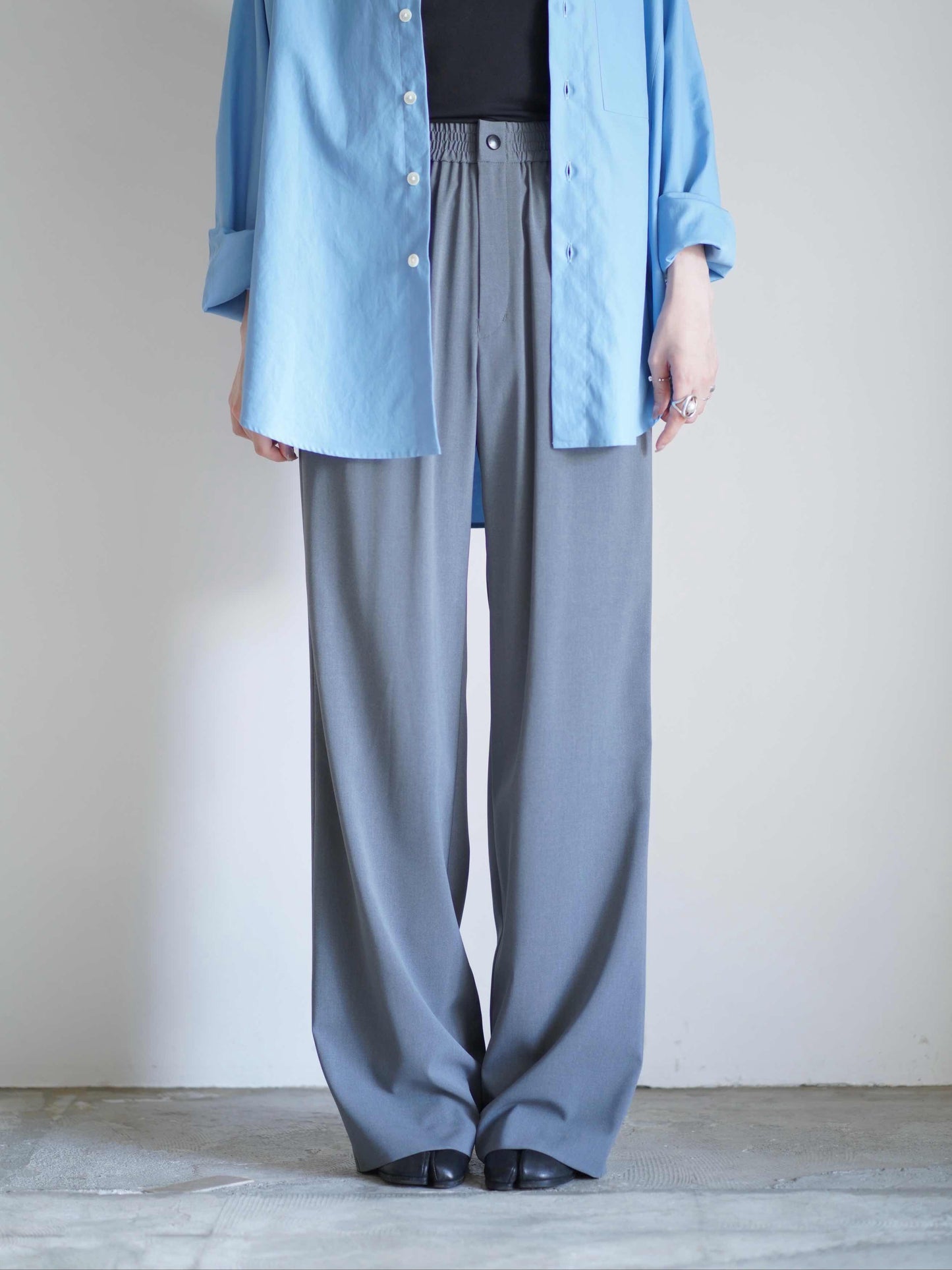 STRETCH WIDE-LEG PANTS