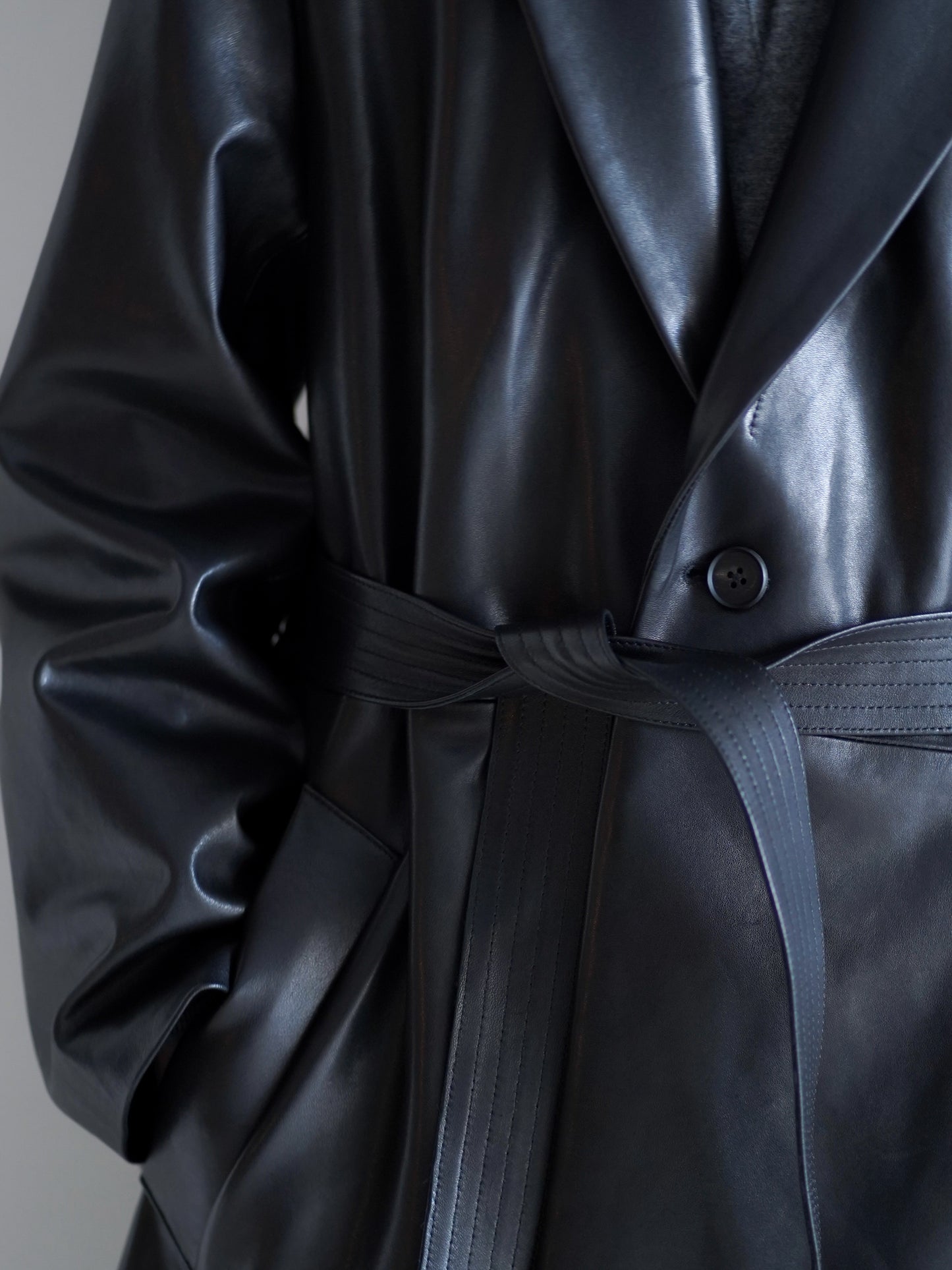 LAMBS LEATHER HALF COAT