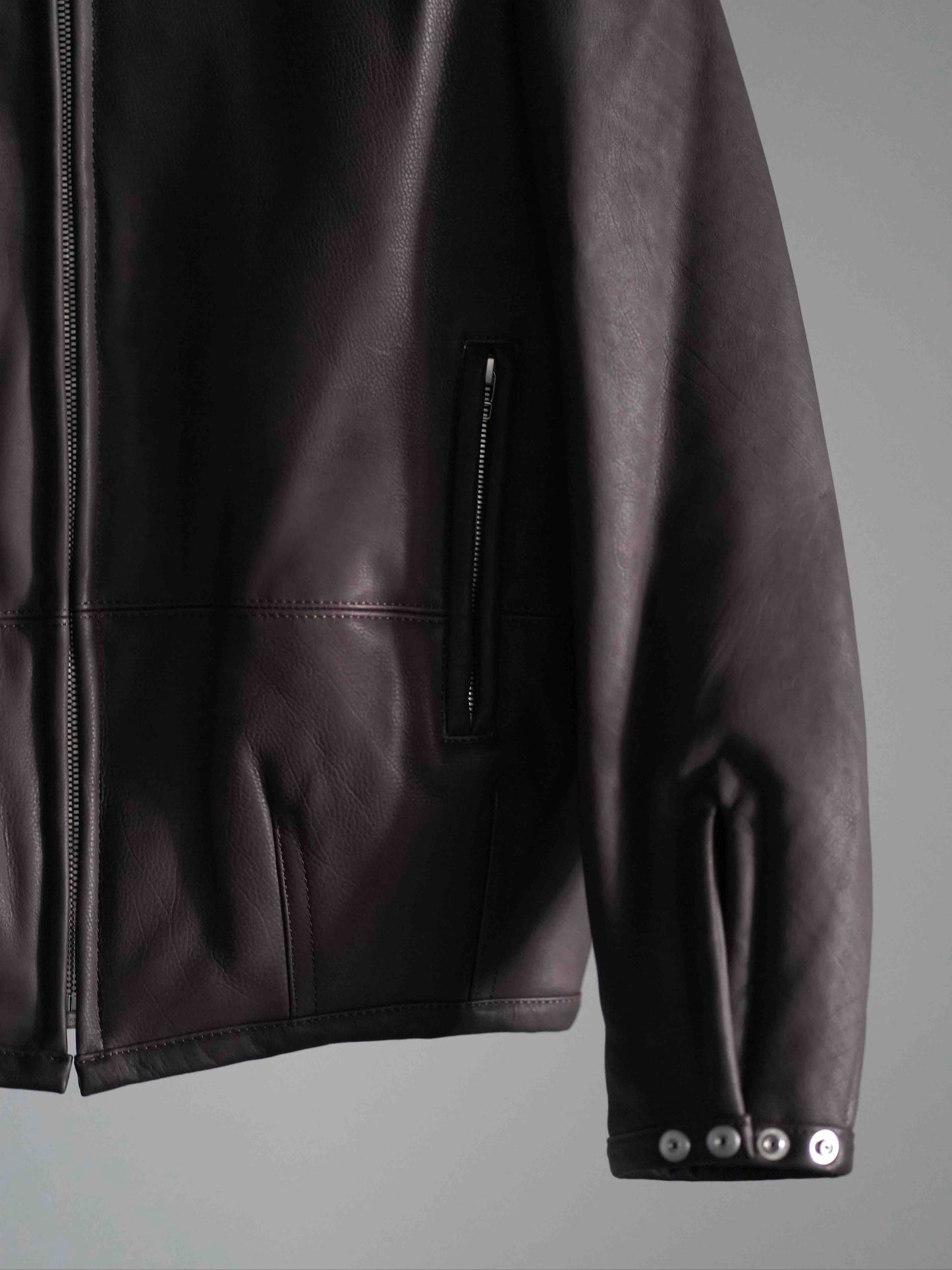PADDED LEATHER BLOUSON