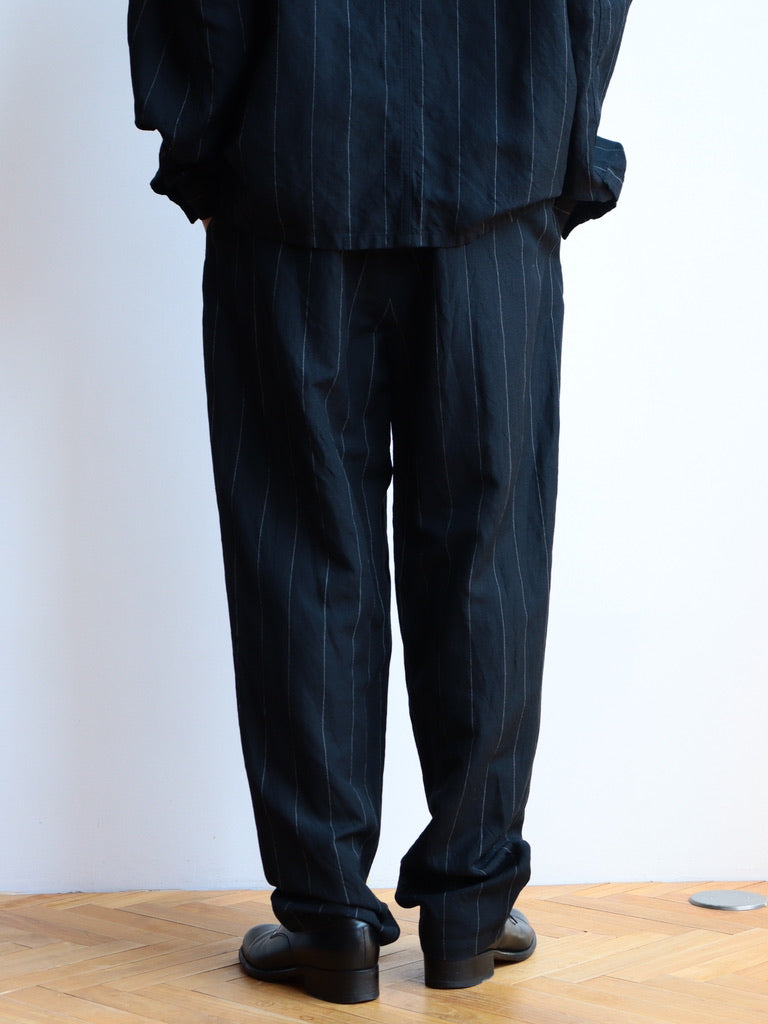 TROUSERS104 Copper EASY LINEN STRIPE