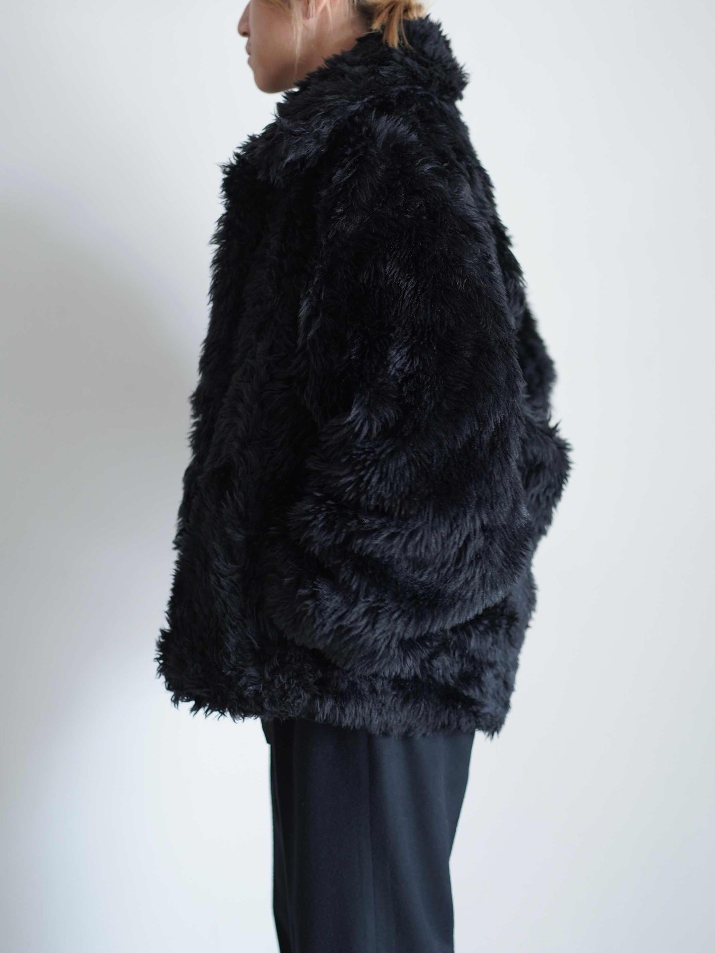 SINISTER MOUTH FAUX FUR JACKET
