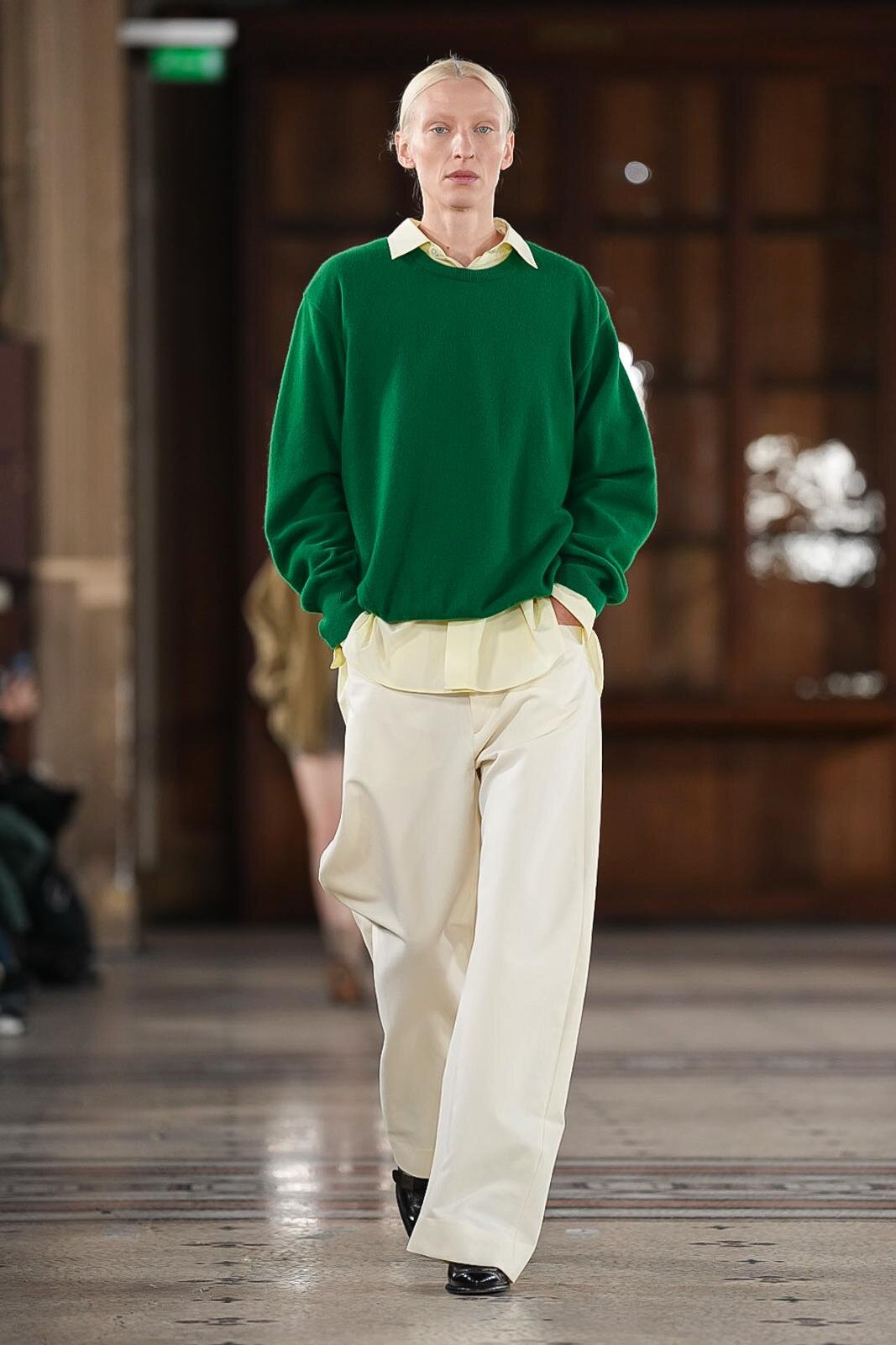 PURE CASHMERE KNIT CREW NECK LS