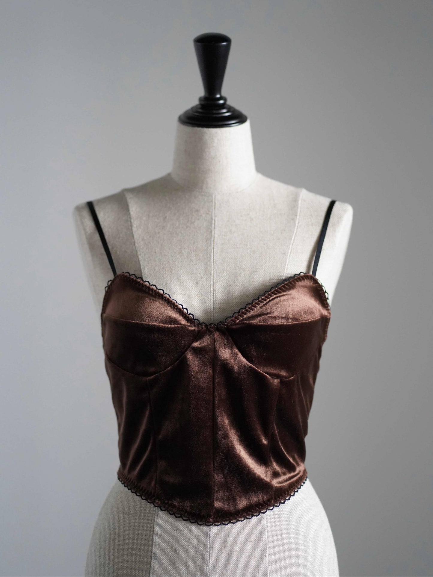 VELOUR CORSET CAMI