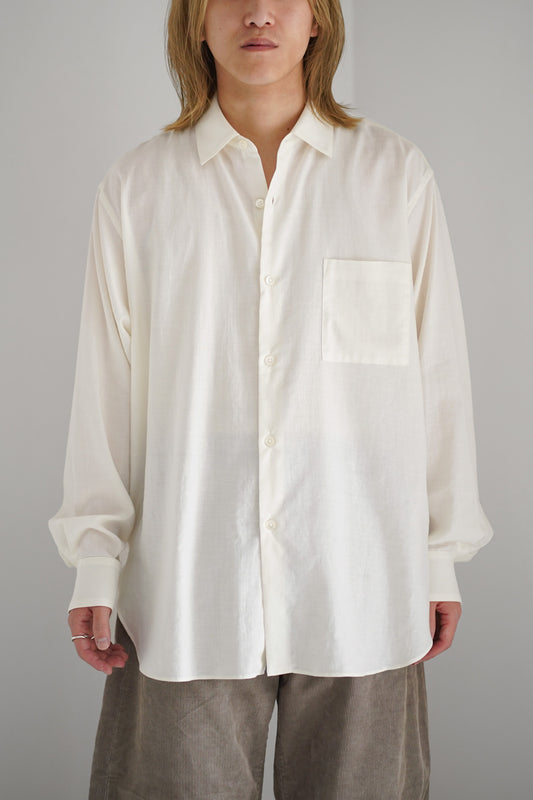 COTTON SILK OVERSIZED LS SHIRT