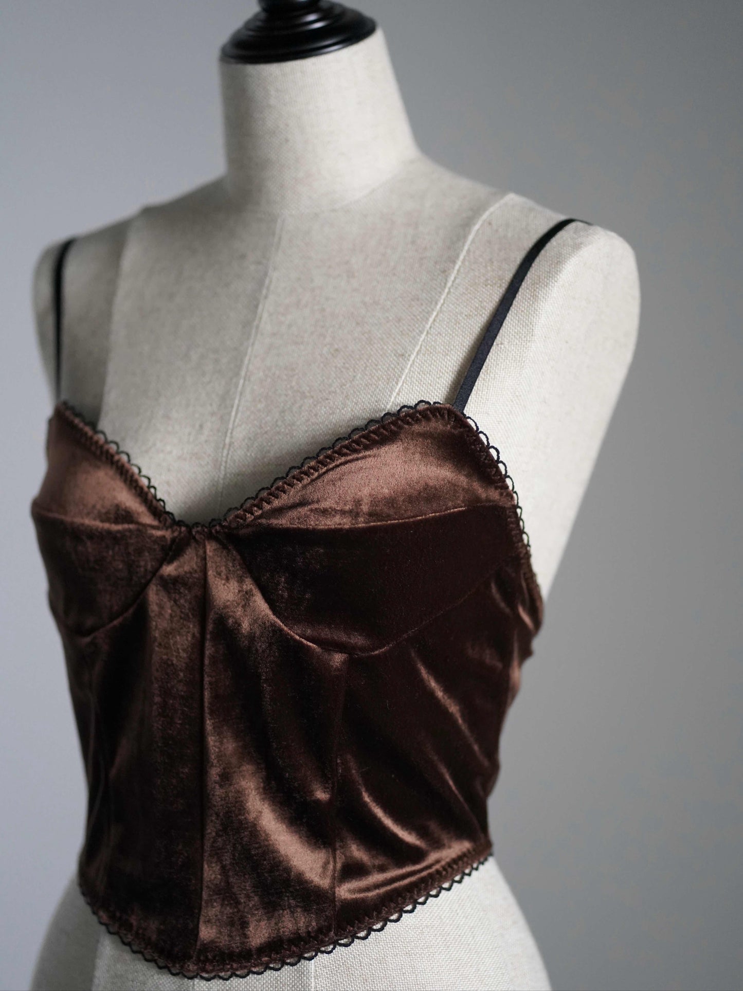 VELOUR CORSET CAMI