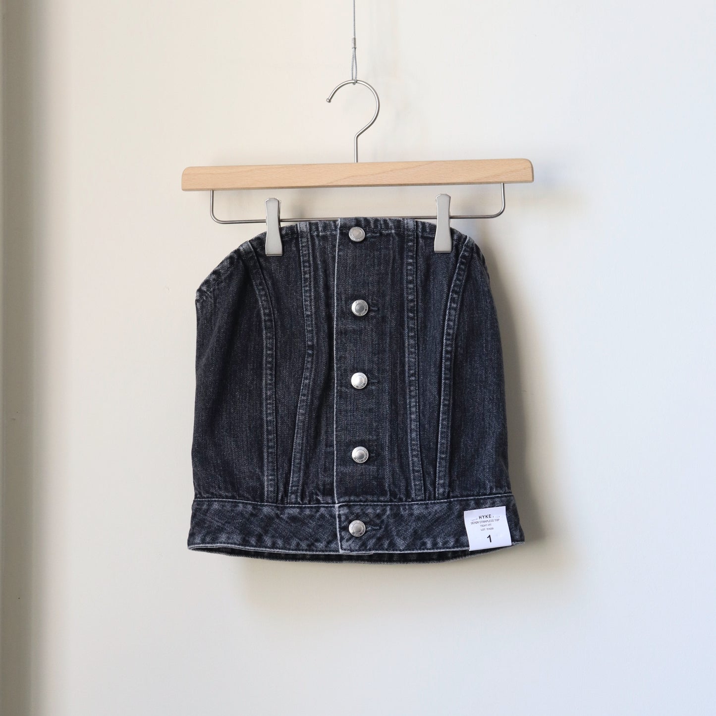 DENIM STRAPLESS TOP