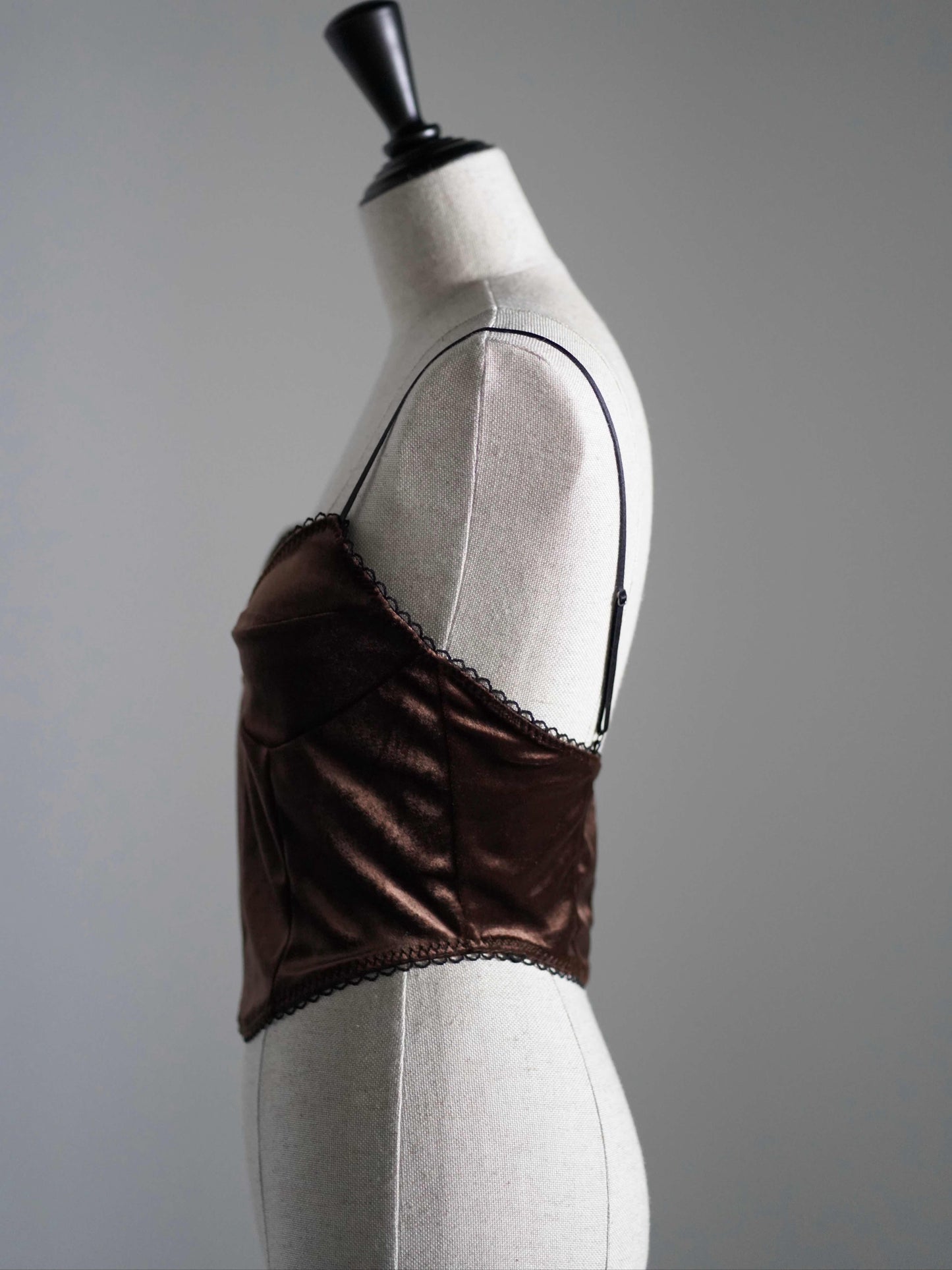 VELOUR CORSET CAMI